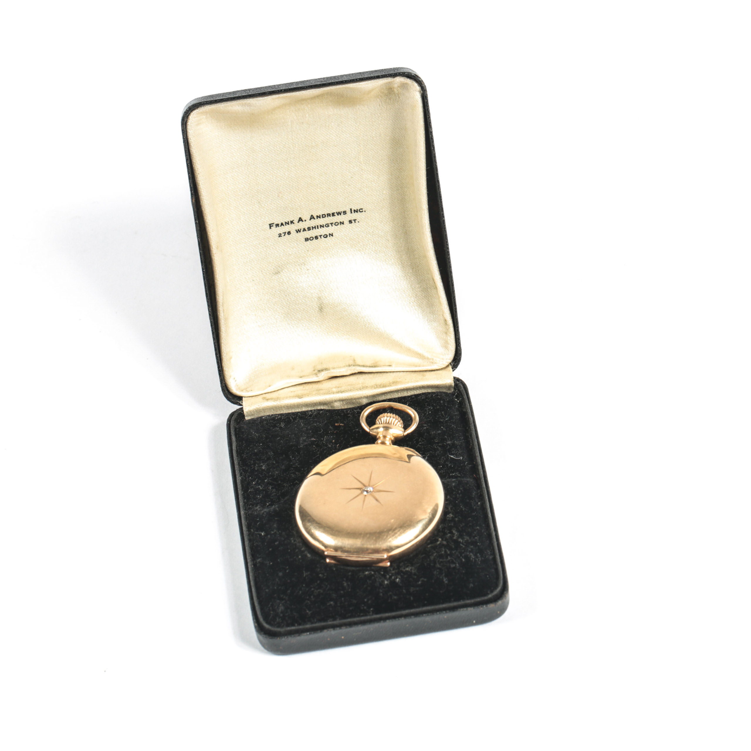 Elgin 14K Gold and Diamond Pocket Watch