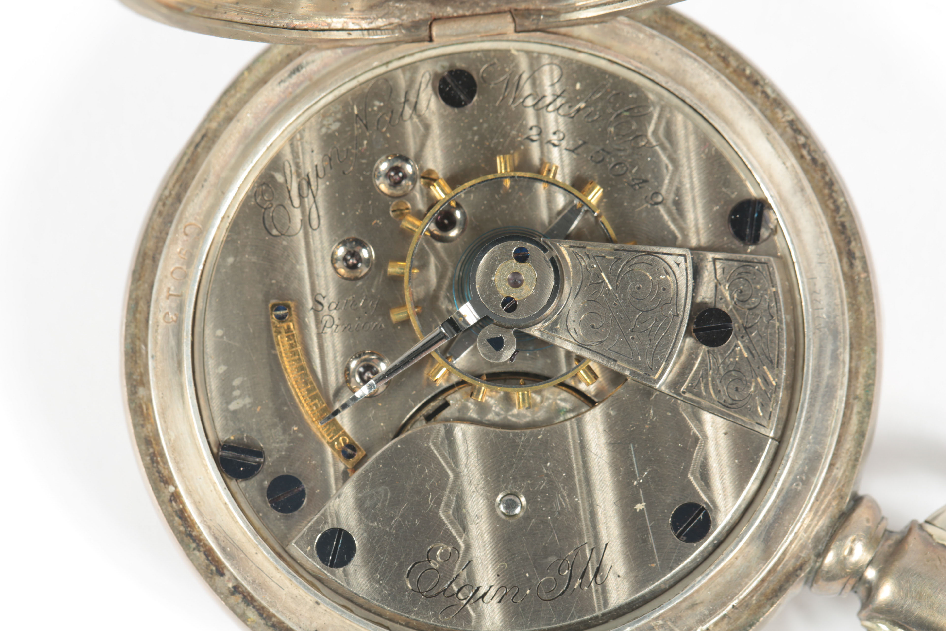 Vintage Coin Silver Pocket Watch by Elgin National Watch Co.