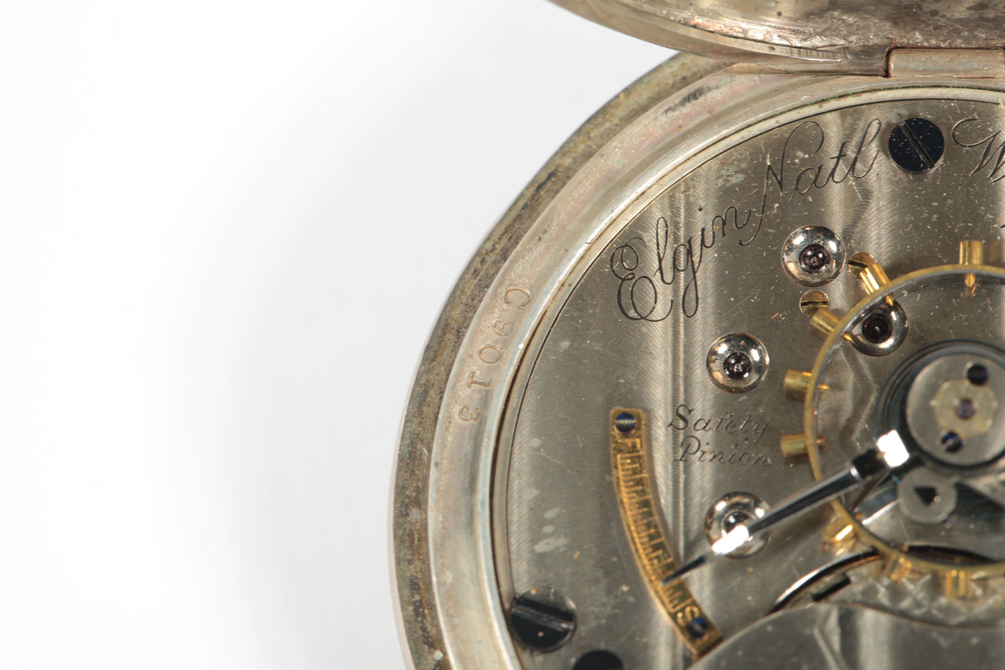 Vintage Coin Silver Pocket Watch by Elgin National Watch Co.