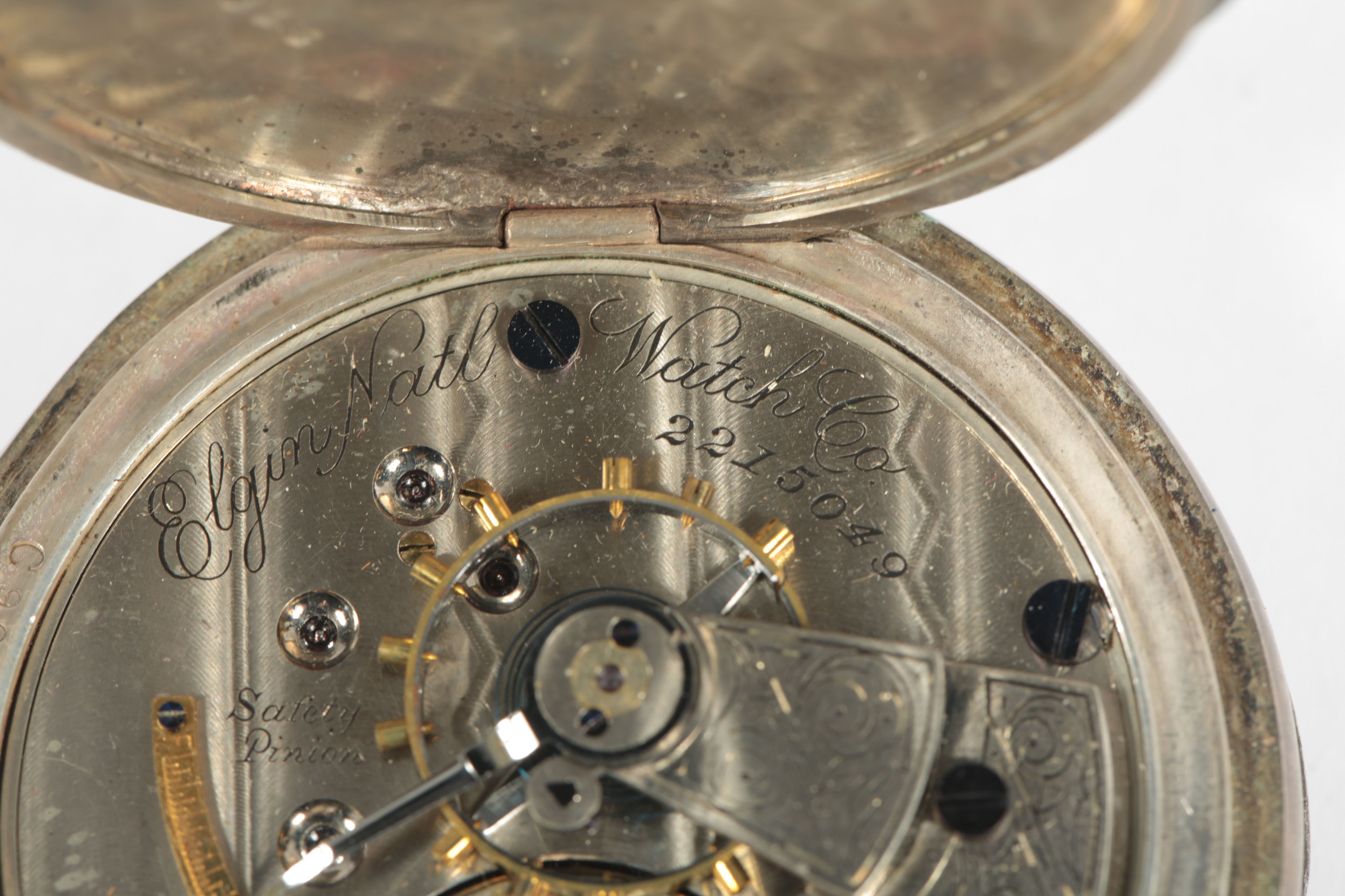 Vintage Coin Silver Pocket Watch by Elgin National Watch Co.