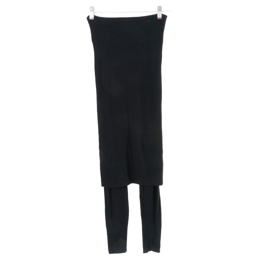 Dolce & Gabbana Stretch Pants with Skirt Overlay