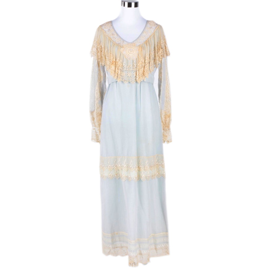 Vintage Cardinali Sample Lace and Cotton Dress