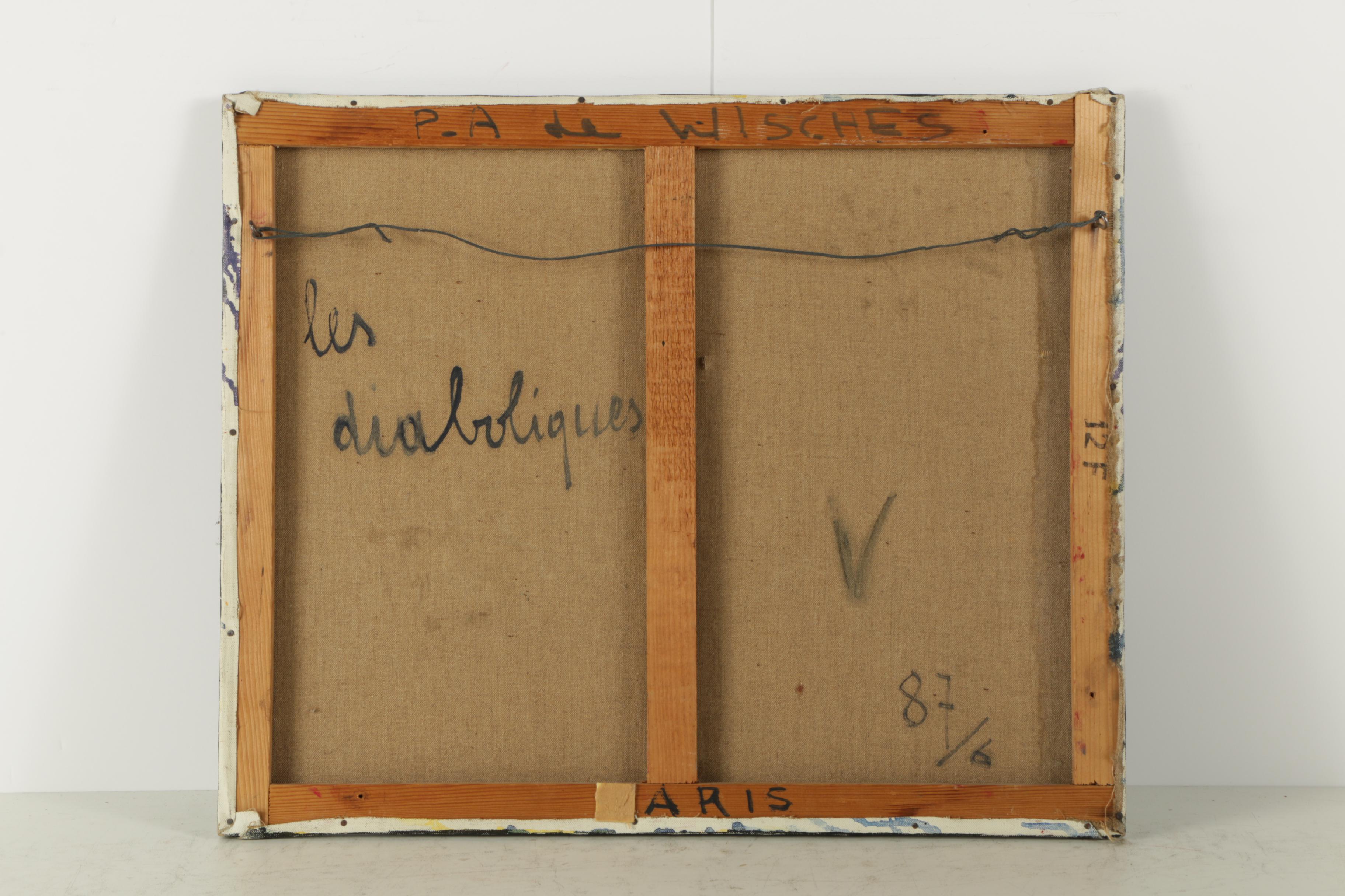 Pierre André De Wisches Oil on Canvas Painting "les diaboliques"