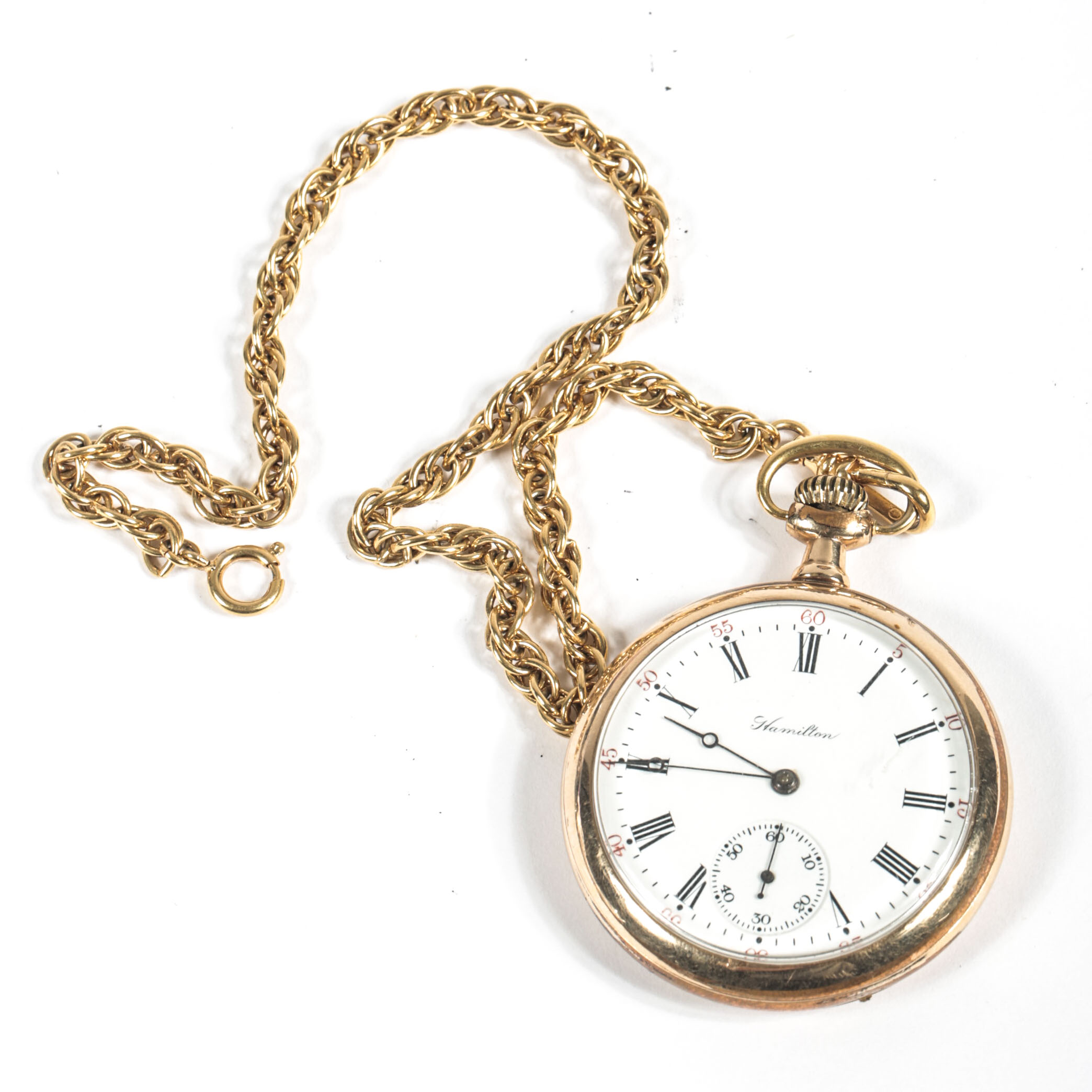 Vintage Gold Plated Hamilton Pocket Watch