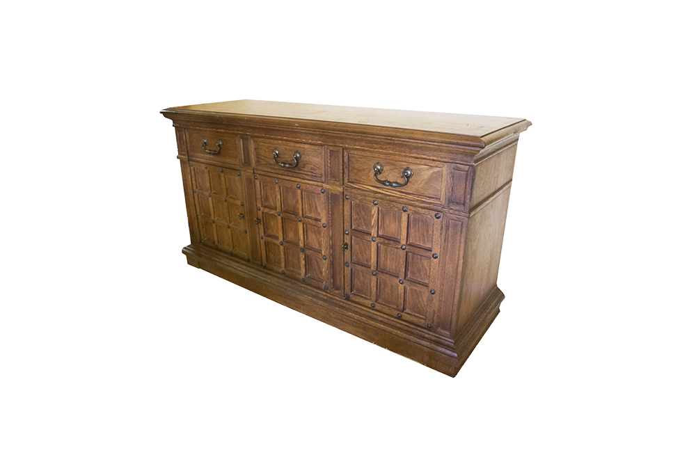 Spanish Revival Oak Sideboard by Drexel