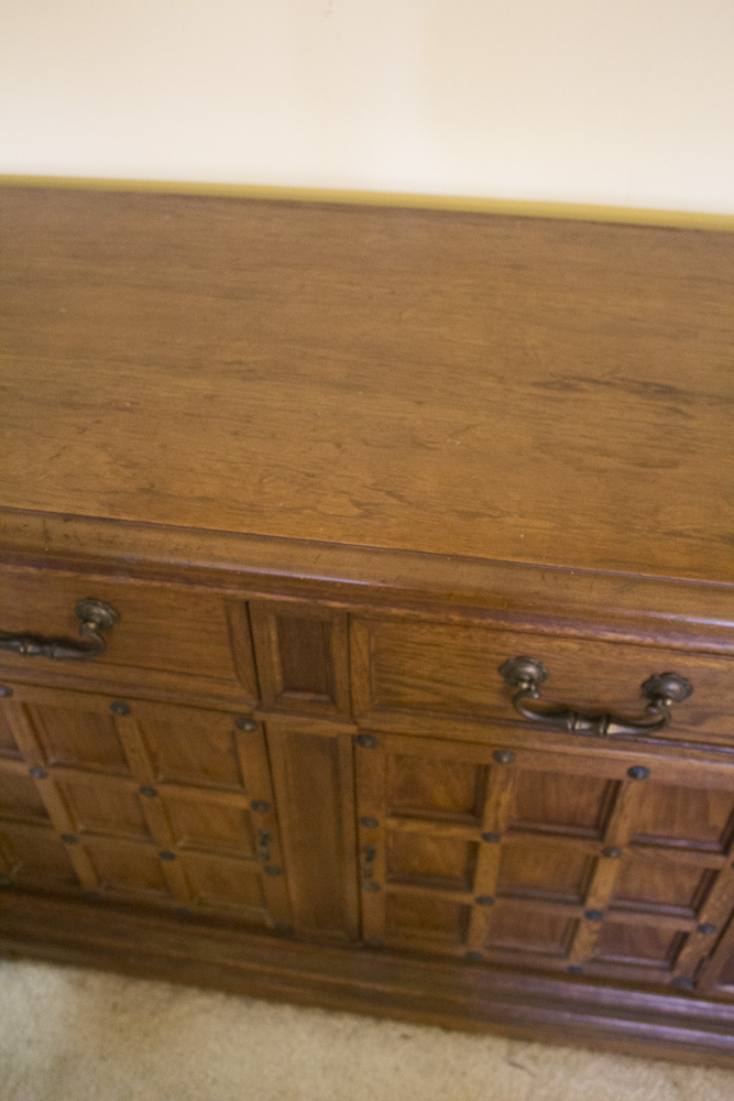 Spanish Revival Oak Sideboard by Drexel