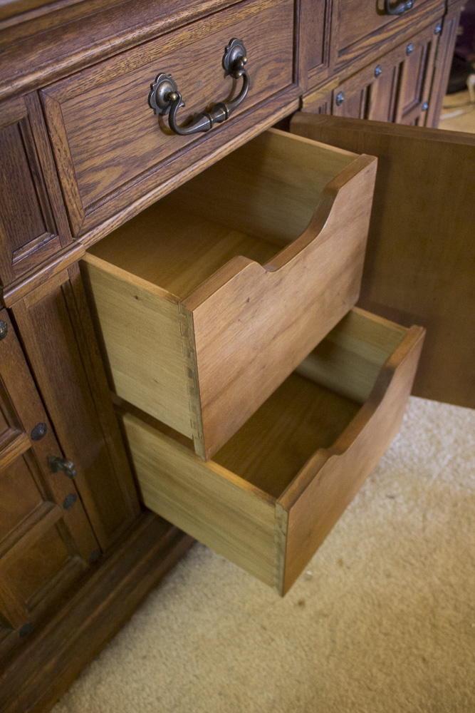 Spanish Revival Oak Sideboard by Drexel
