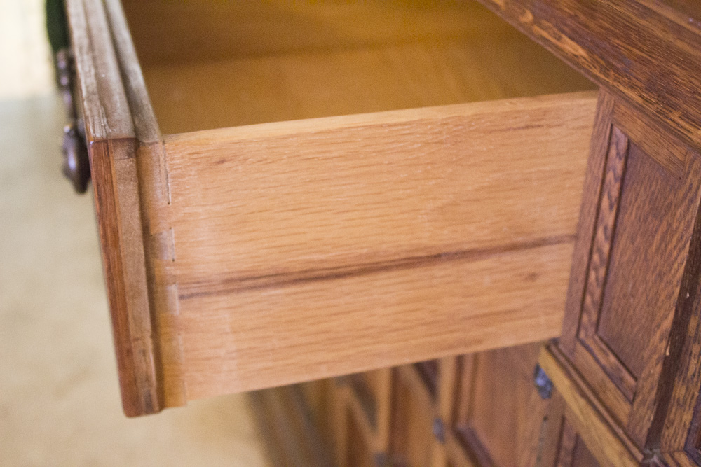 Spanish Revival Oak Sideboard by Drexel
