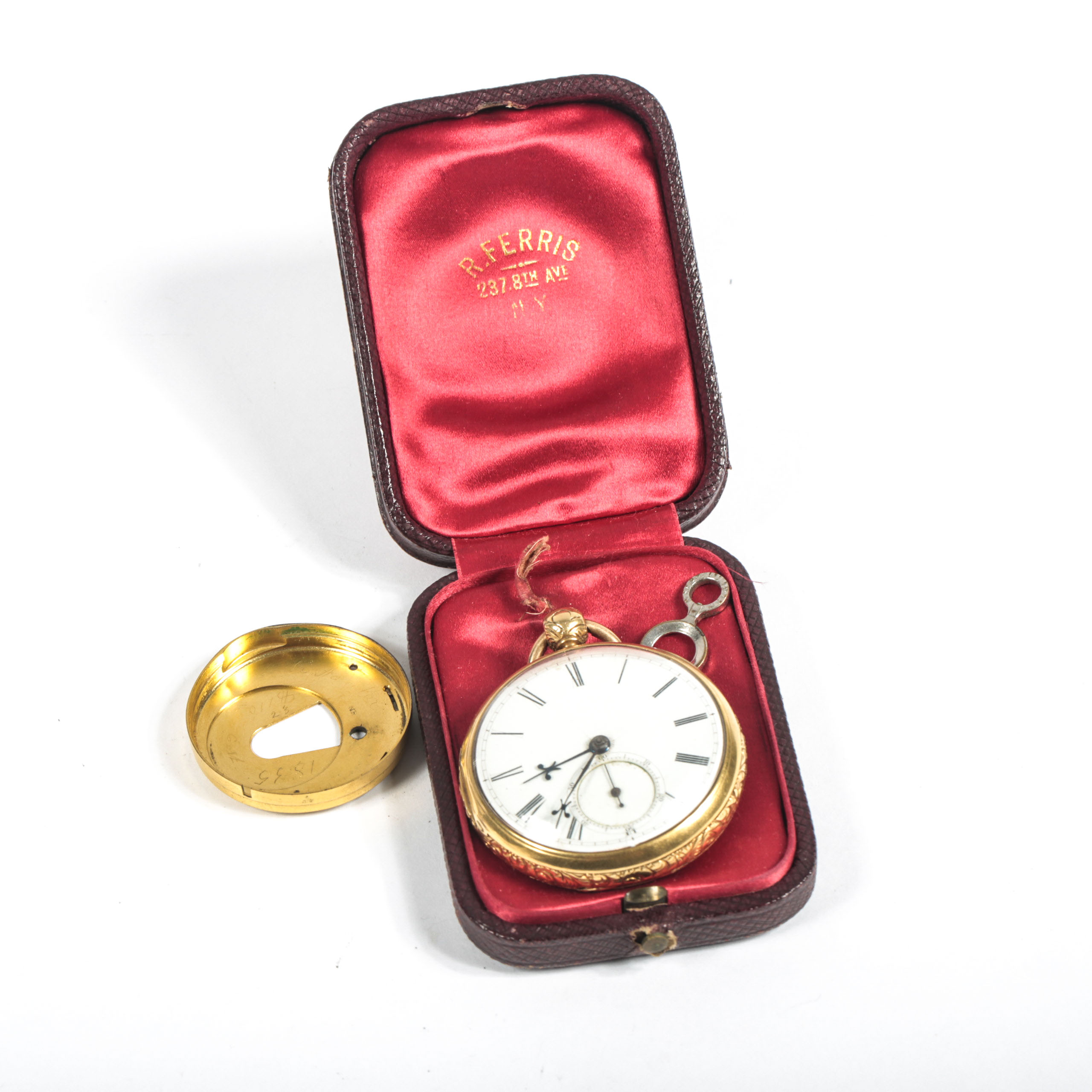 F. B. Adams 18K Yellow Gold Plated Pocket Watch, London