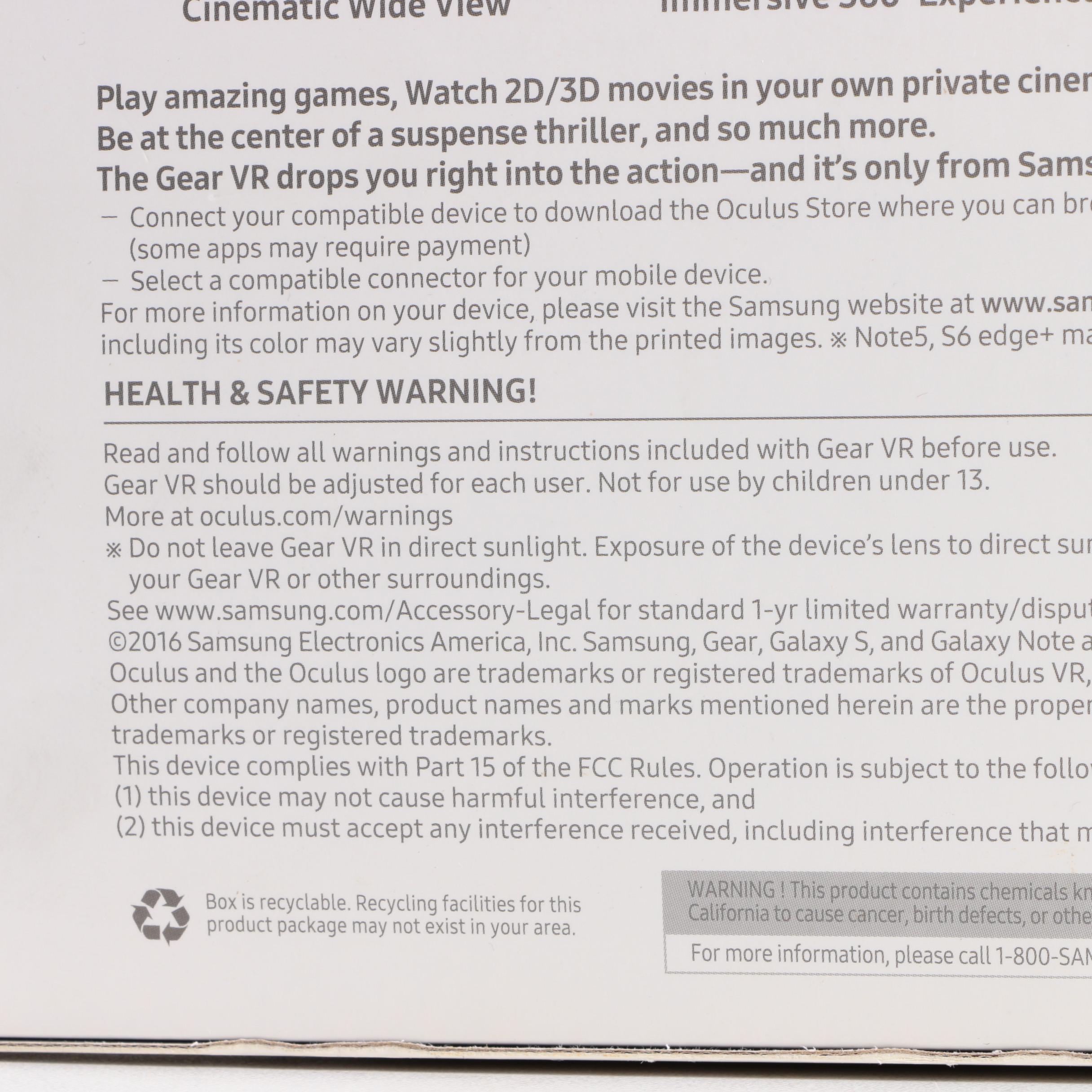 Samsung Gear VR Headset