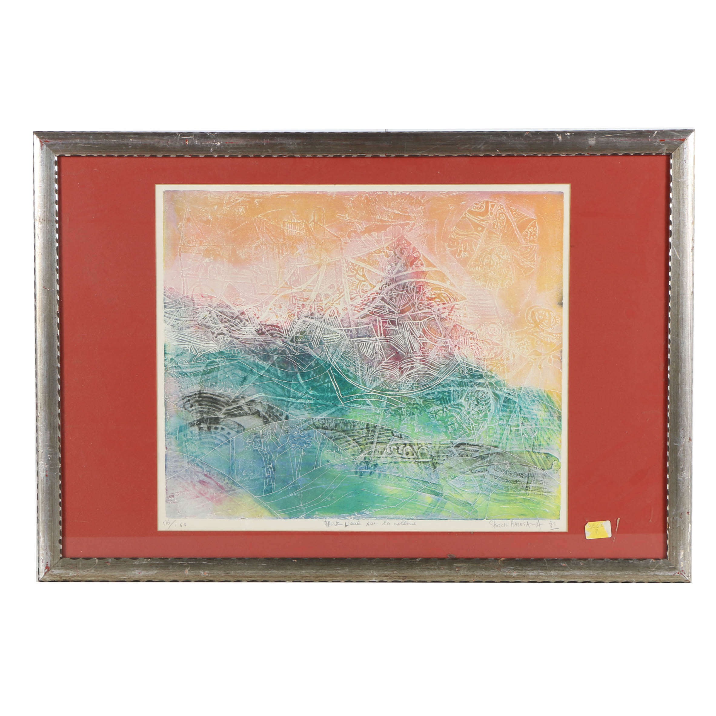 Shoichi Hasegawa Signed Limited Edition Aquatint Etching "L'aube sur la colline"