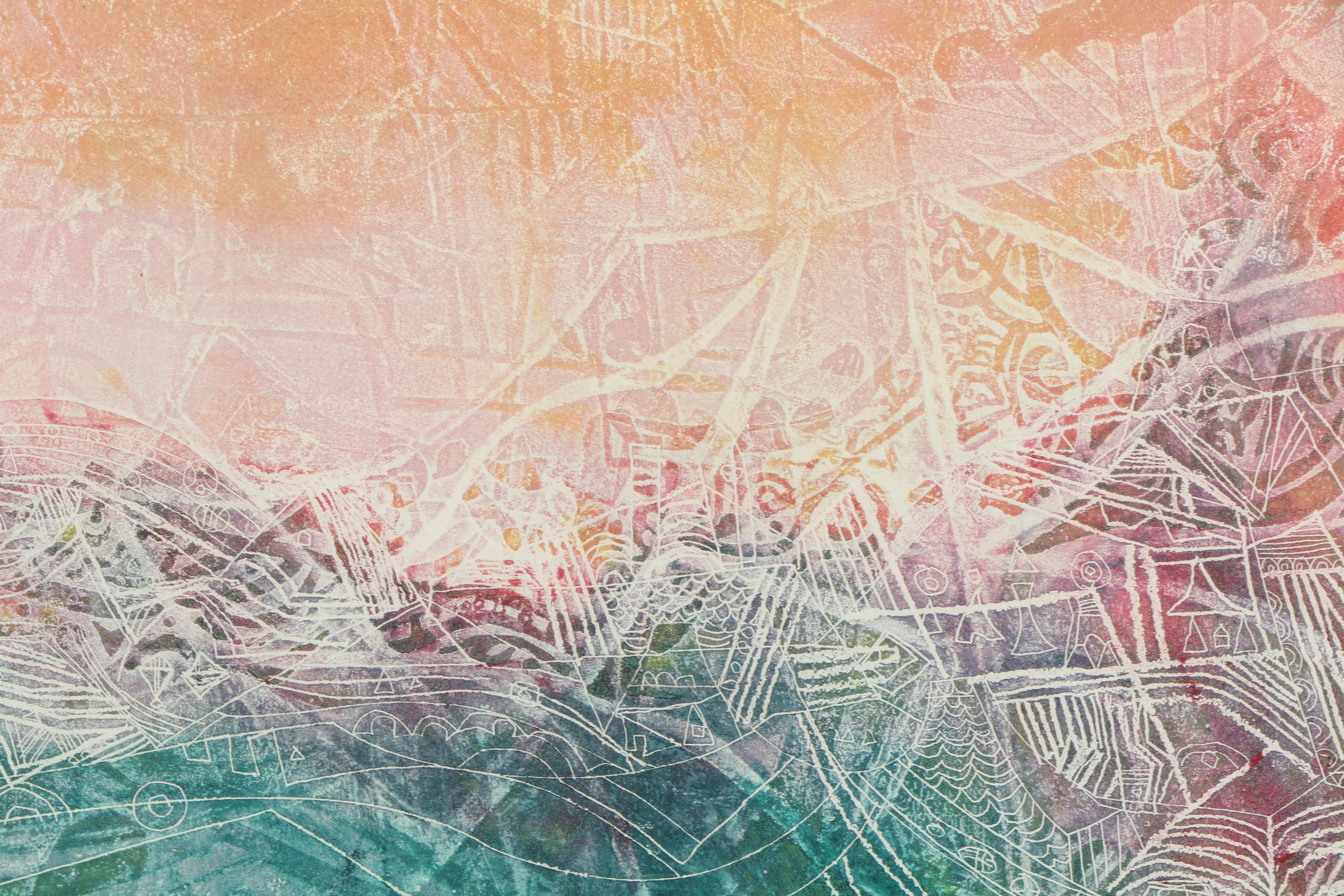 Shoichi Hasegawa Signed Limited Edition Aquatint Etching "L'aube sur la colline"