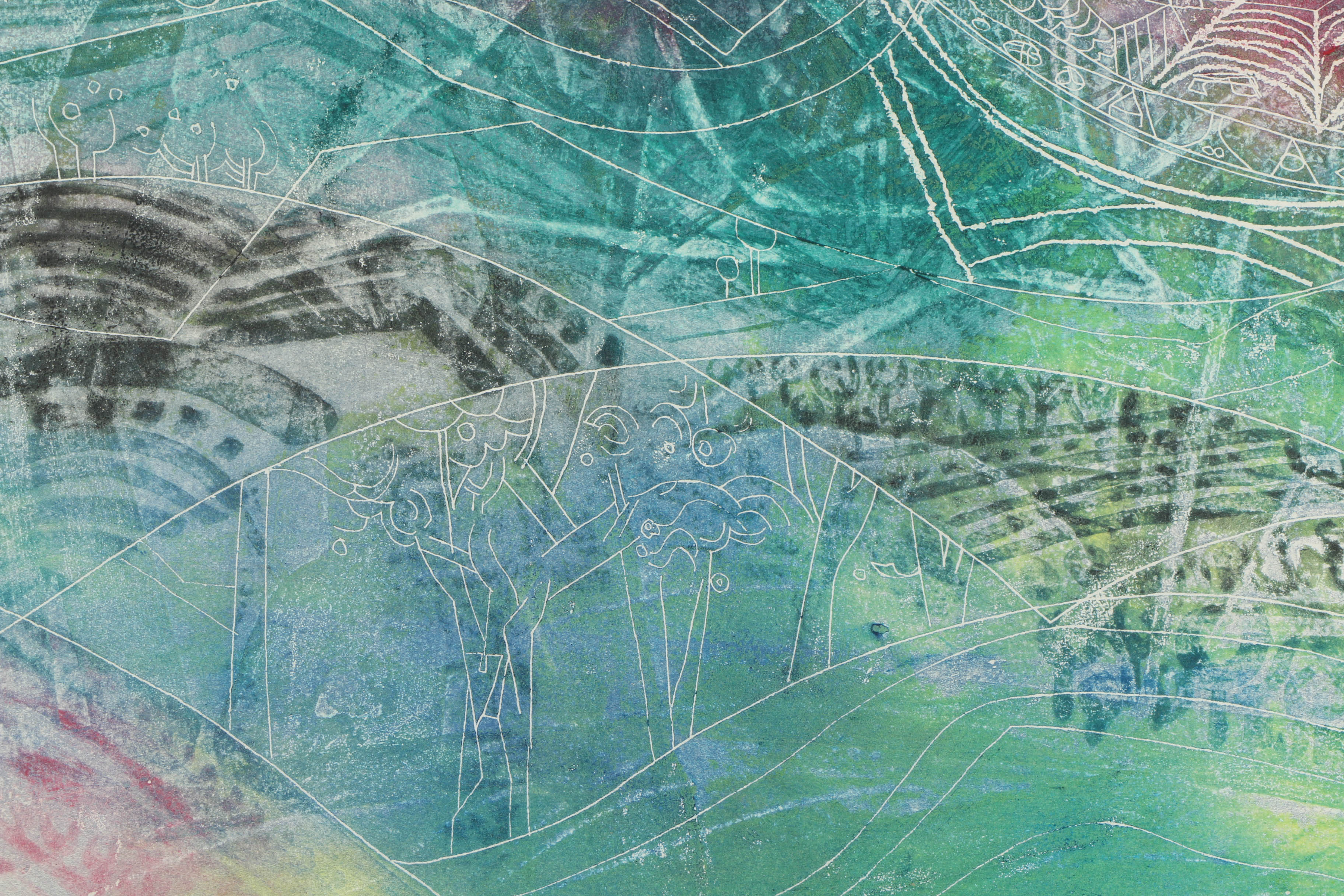 Shoichi Hasegawa Signed Limited Edition Aquatint Etching "L'aube sur la colline"