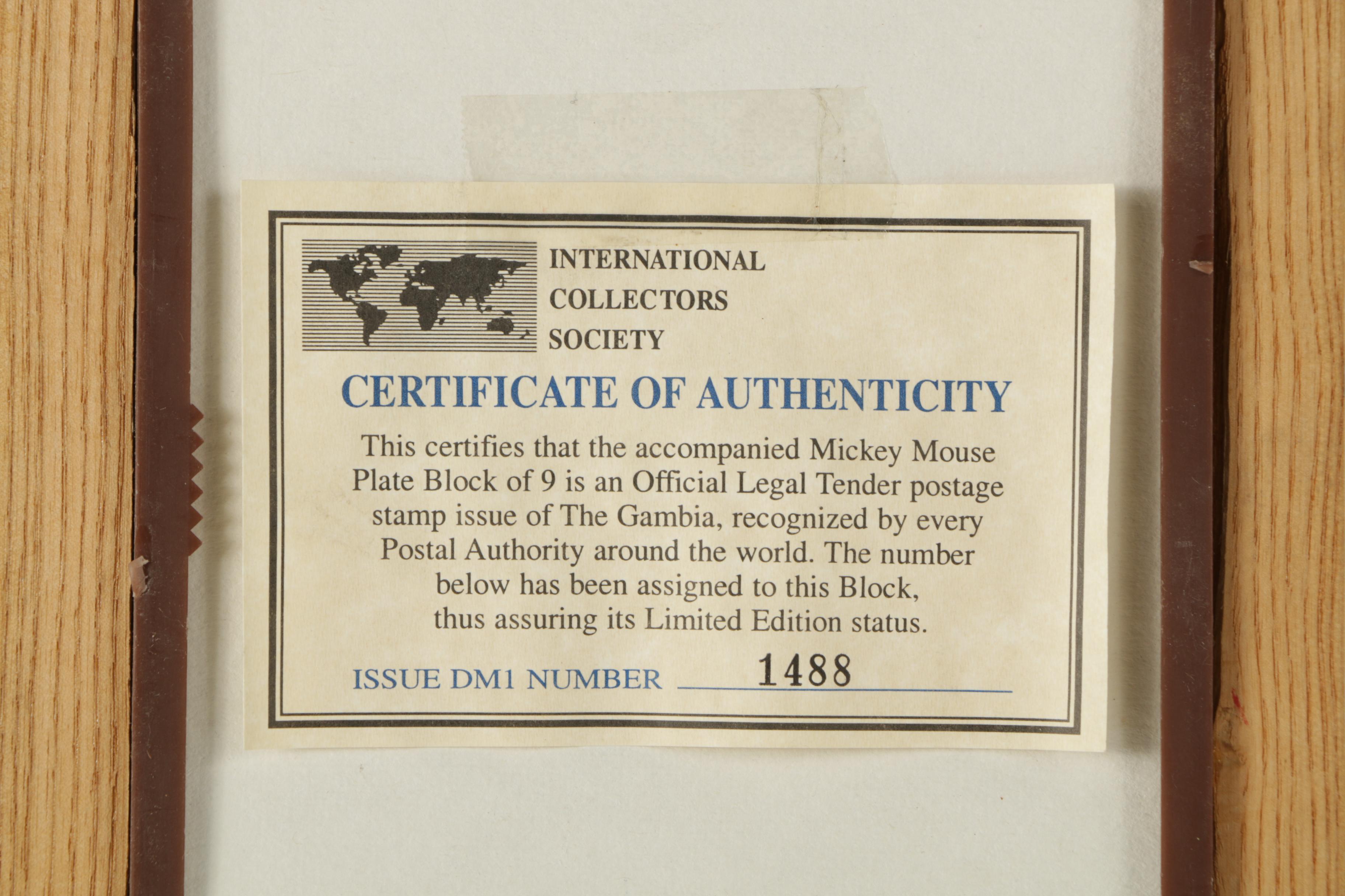 Framed Vintage Mickey Mouse Books and Memorabilia