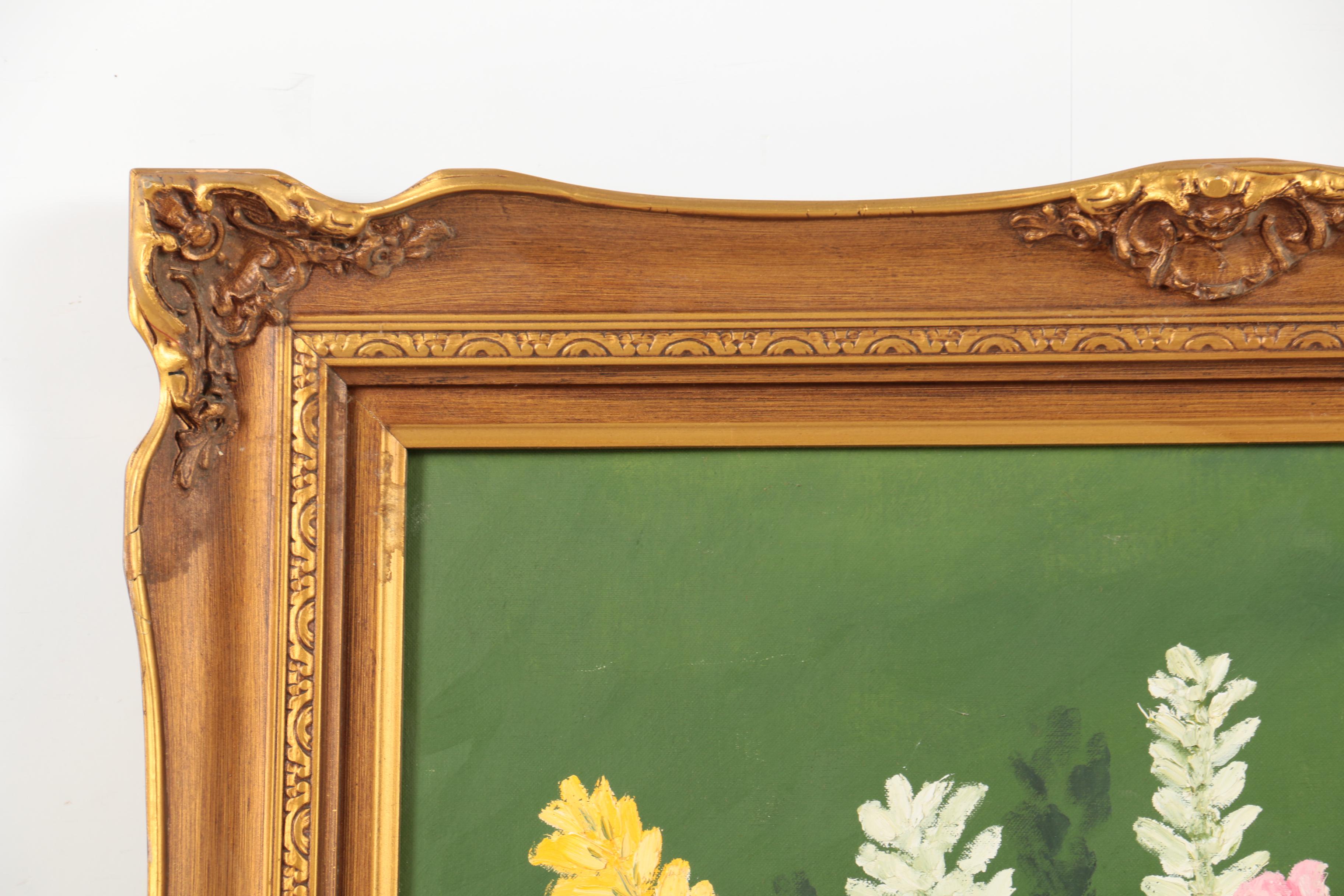 Loomis Vintage Oil Painting of Floral Still Life