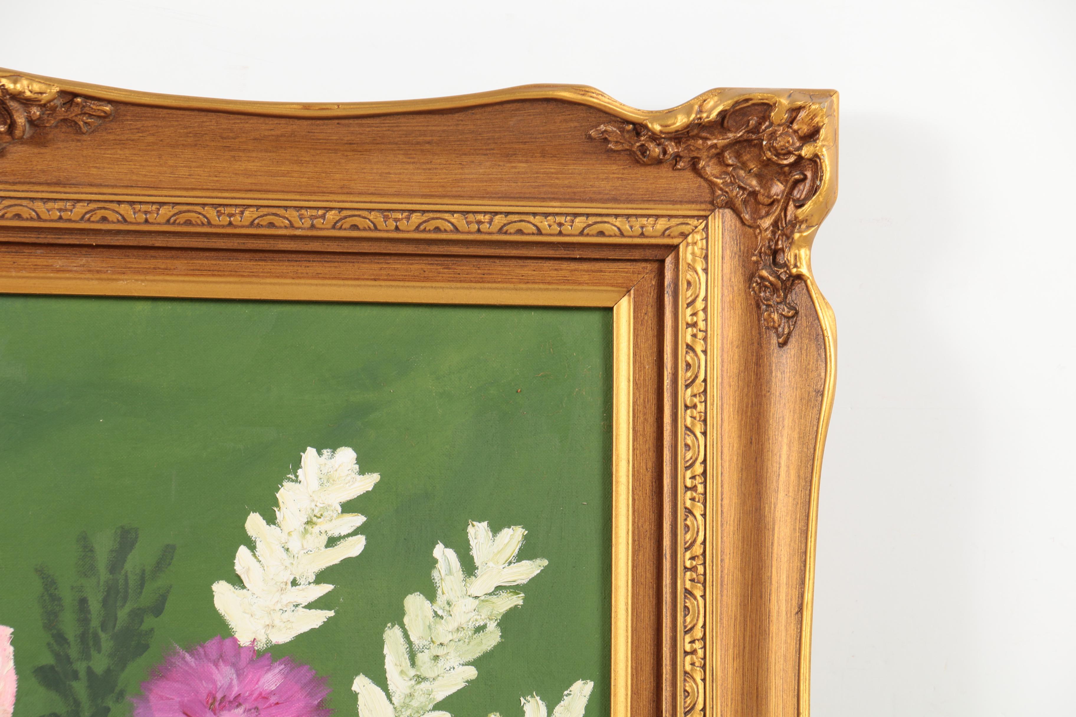 Loomis Vintage Oil Painting of Floral Still Life