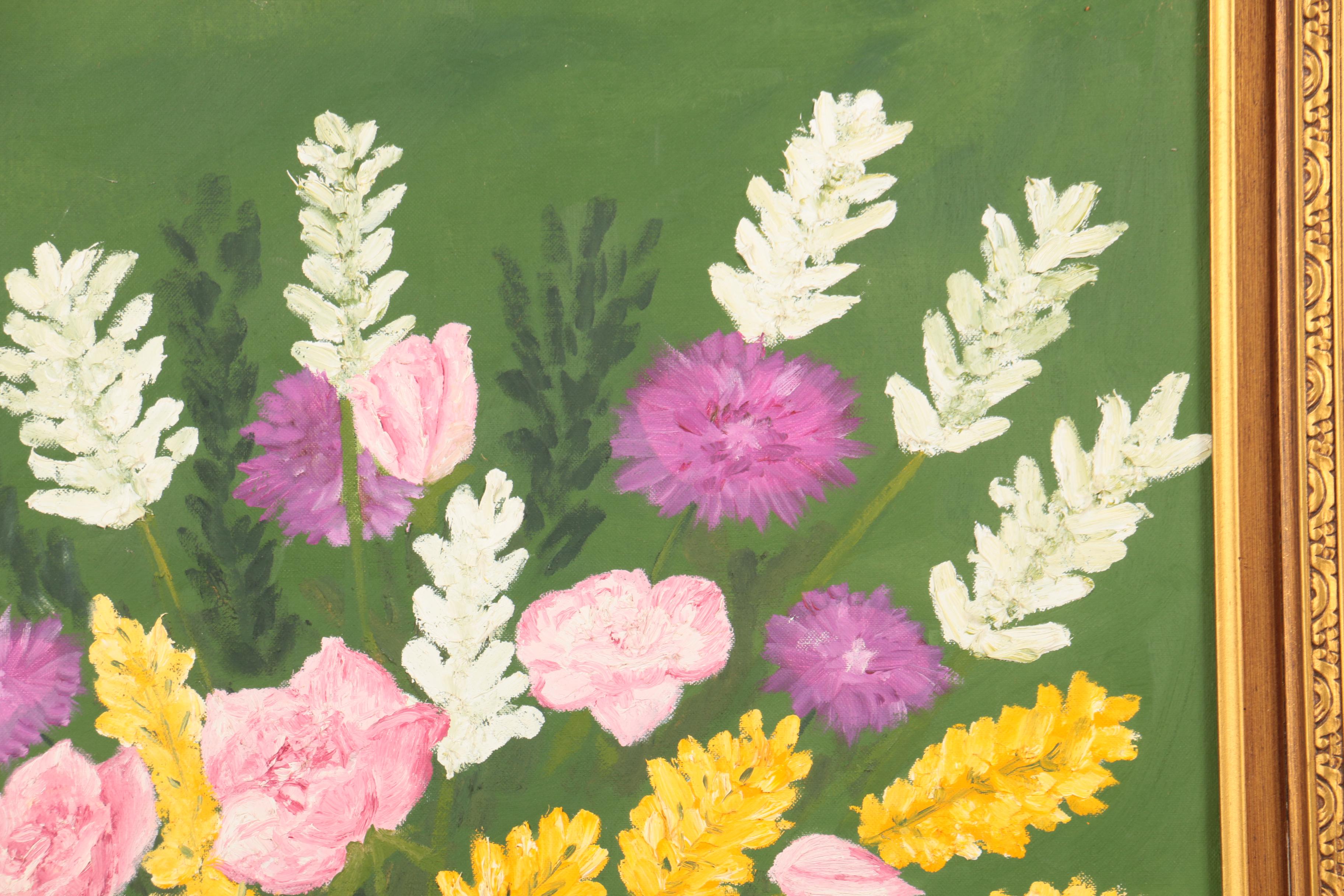 Loomis Vintage Oil Painting of Floral Still Life