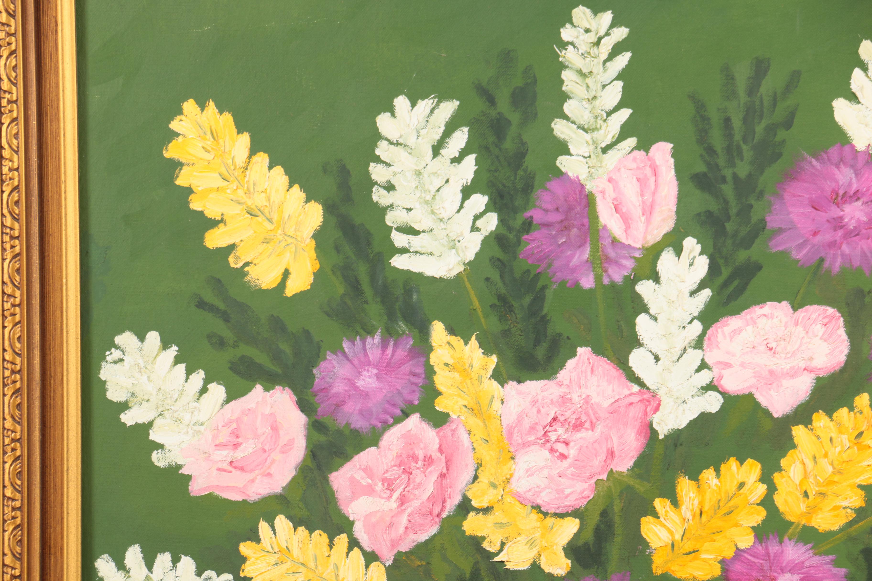 Loomis Vintage Oil Painting of Floral Still Life