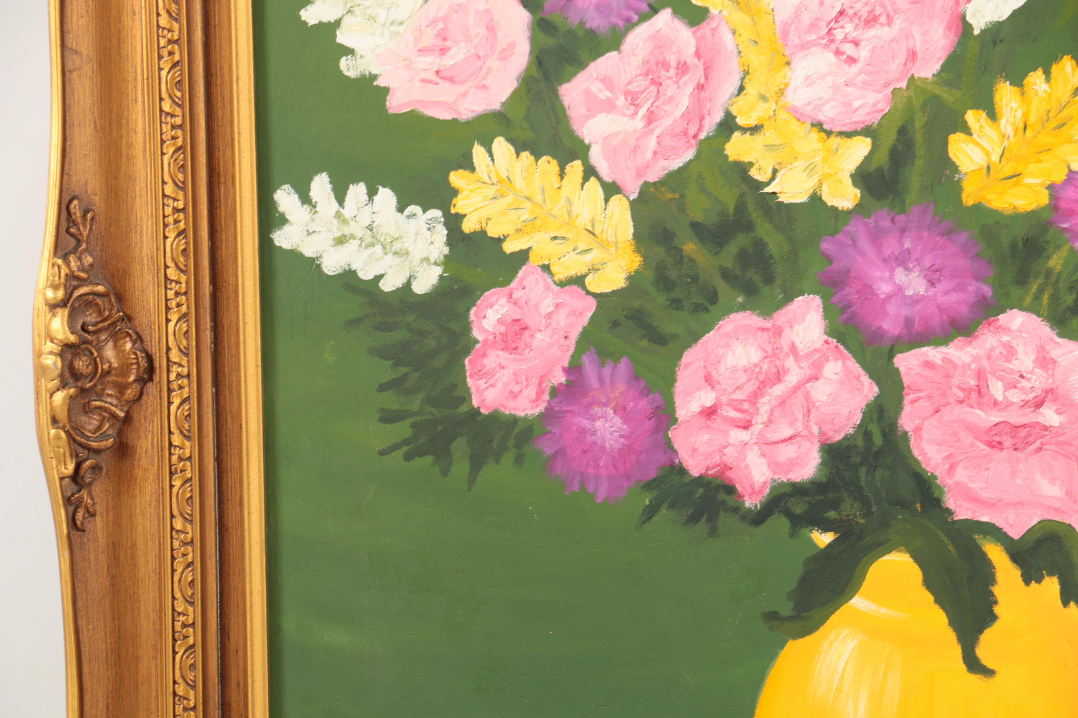 Loomis Vintage Oil Painting of Floral Still Life