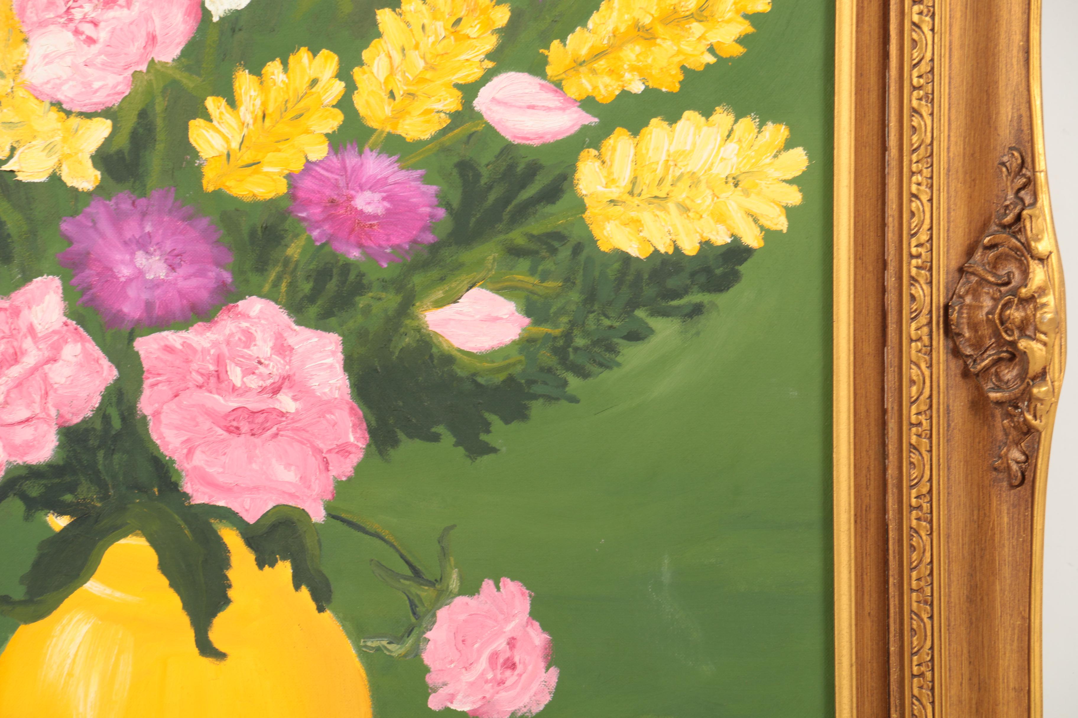 Loomis Vintage Oil Painting of Floral Still Life