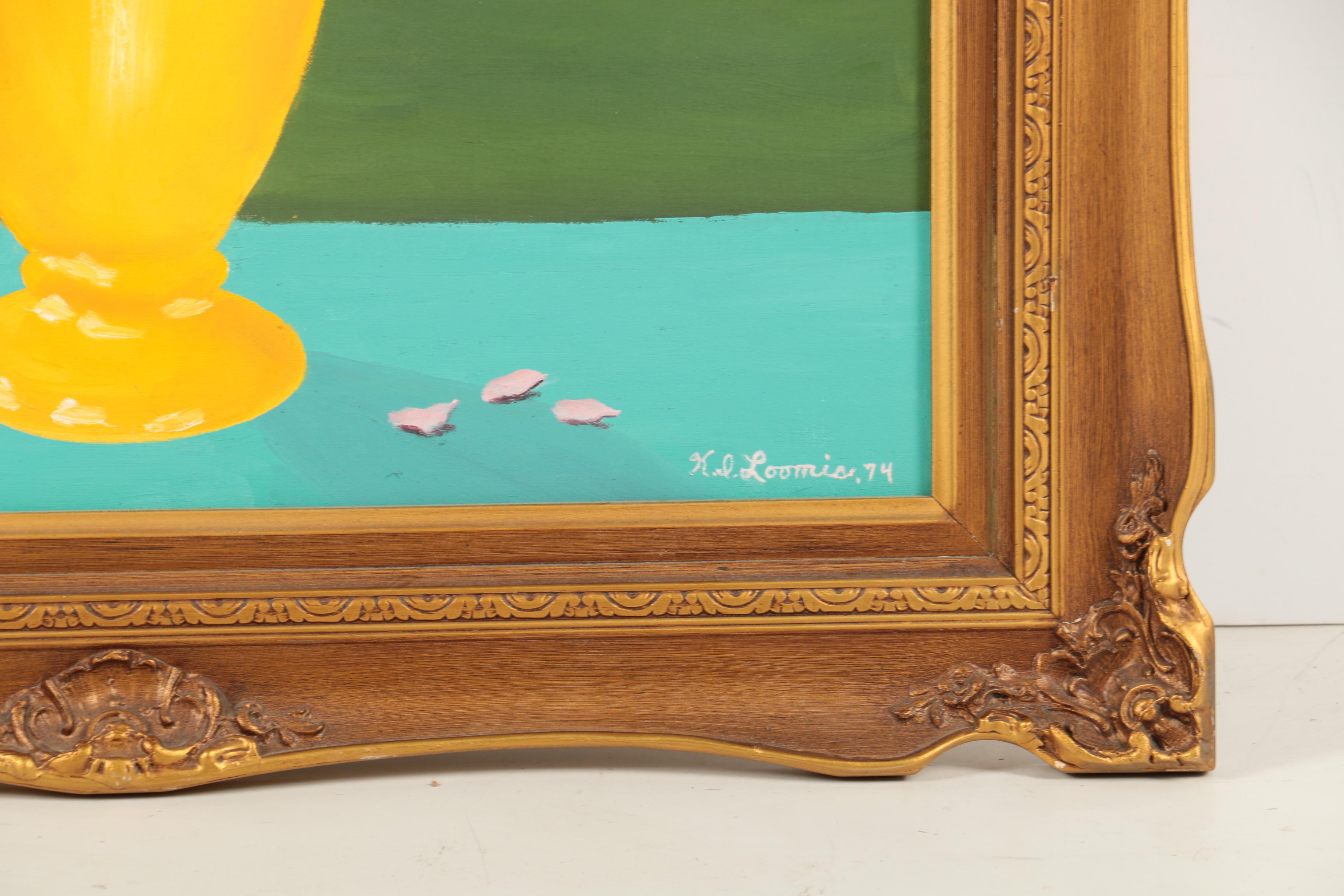 Loomis Vintage Oil Painting of Floral Still Life