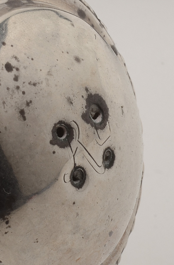 Antique German Cut Glass Cologne Bottle With 835 Silver Mounts