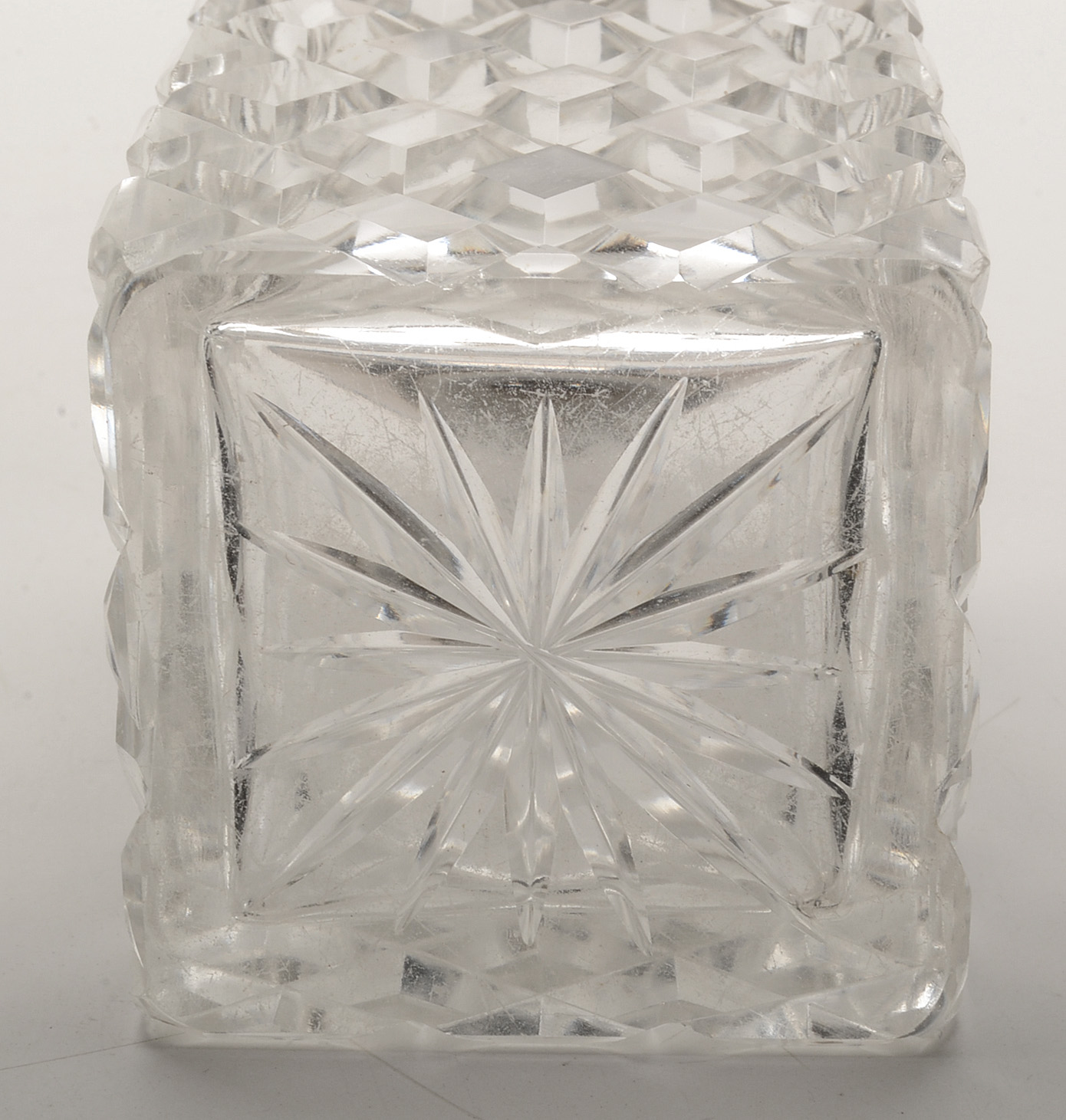 Antique German Cut Glass Cologne Bottle With 835 Silver Mounts