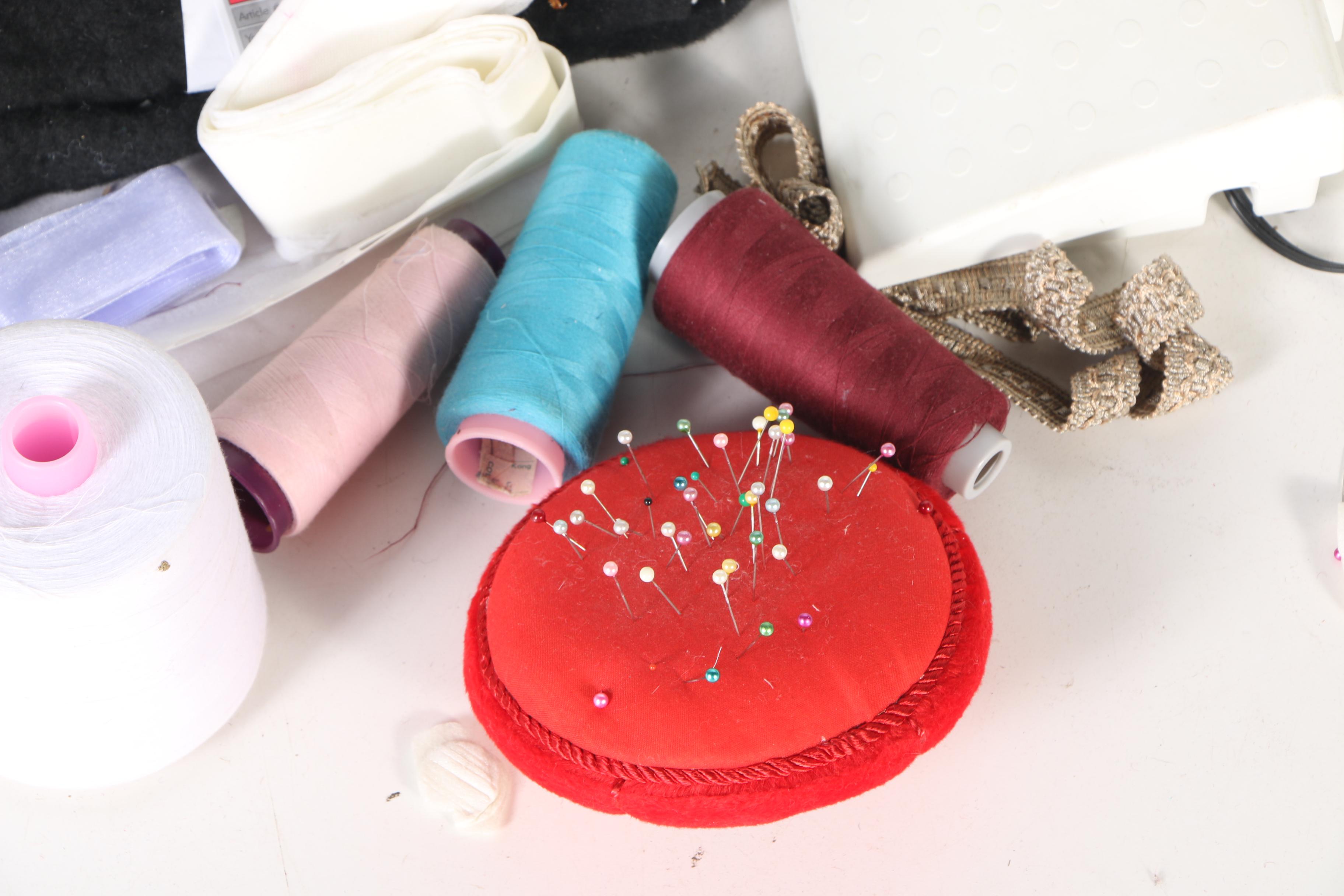 Husqvarna Viking SE Sewing Machine, Embroidery Arm and Supplies