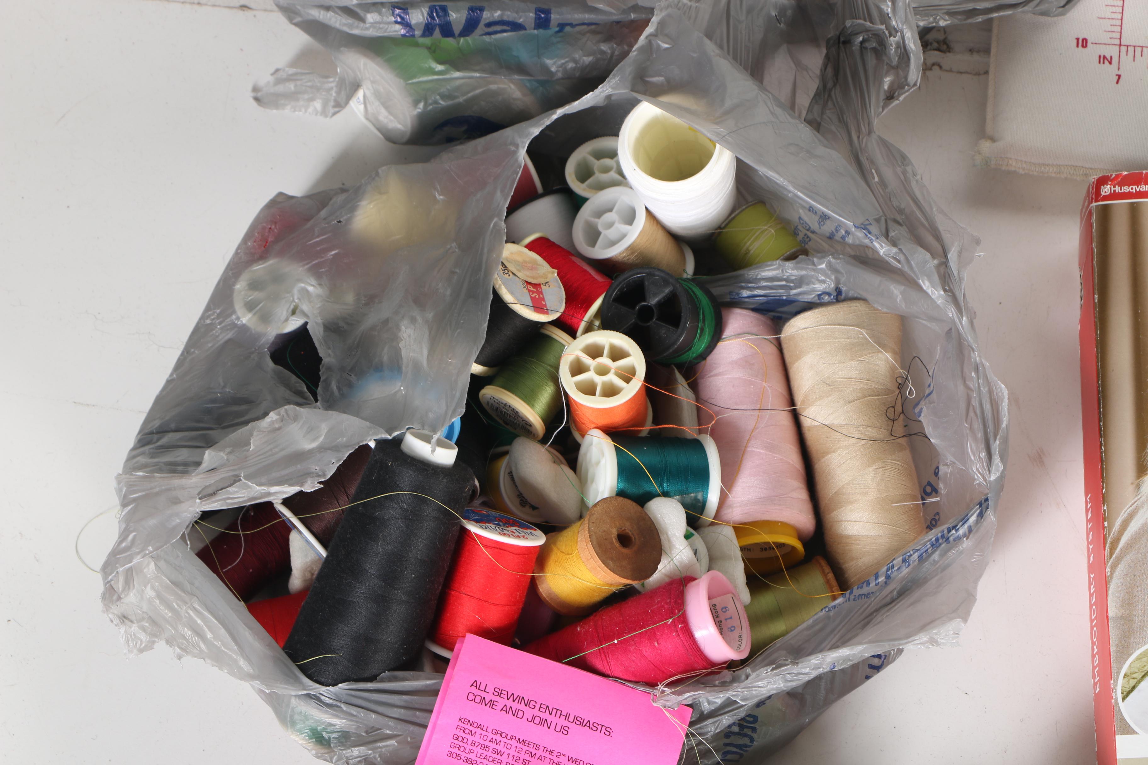 Husqvarna Viking SE Sewing Machine, Embroidery Arm and Supplies