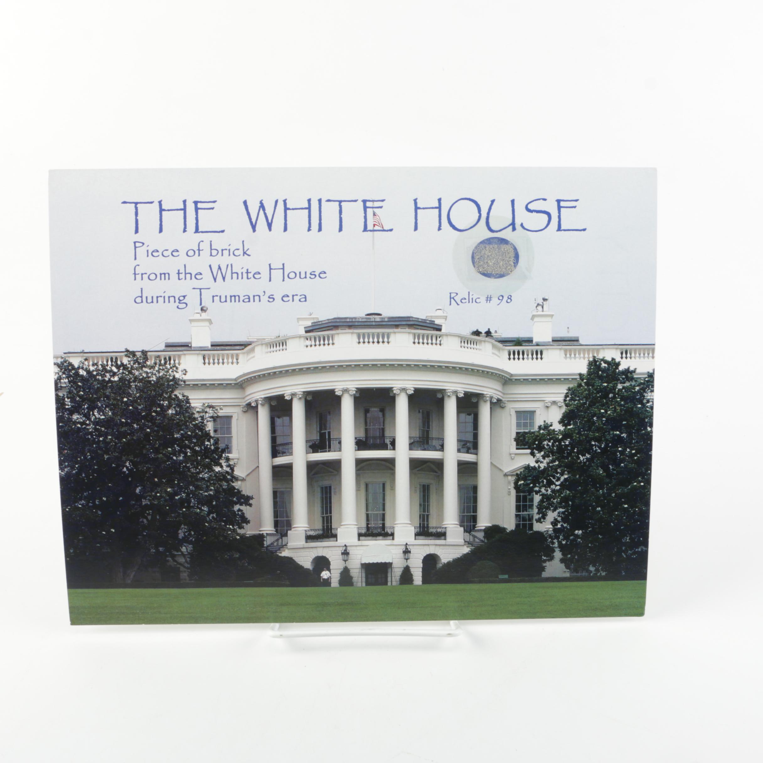 Marilyn Monroe, Frank Sinatra, and White House Relic Cards With COA