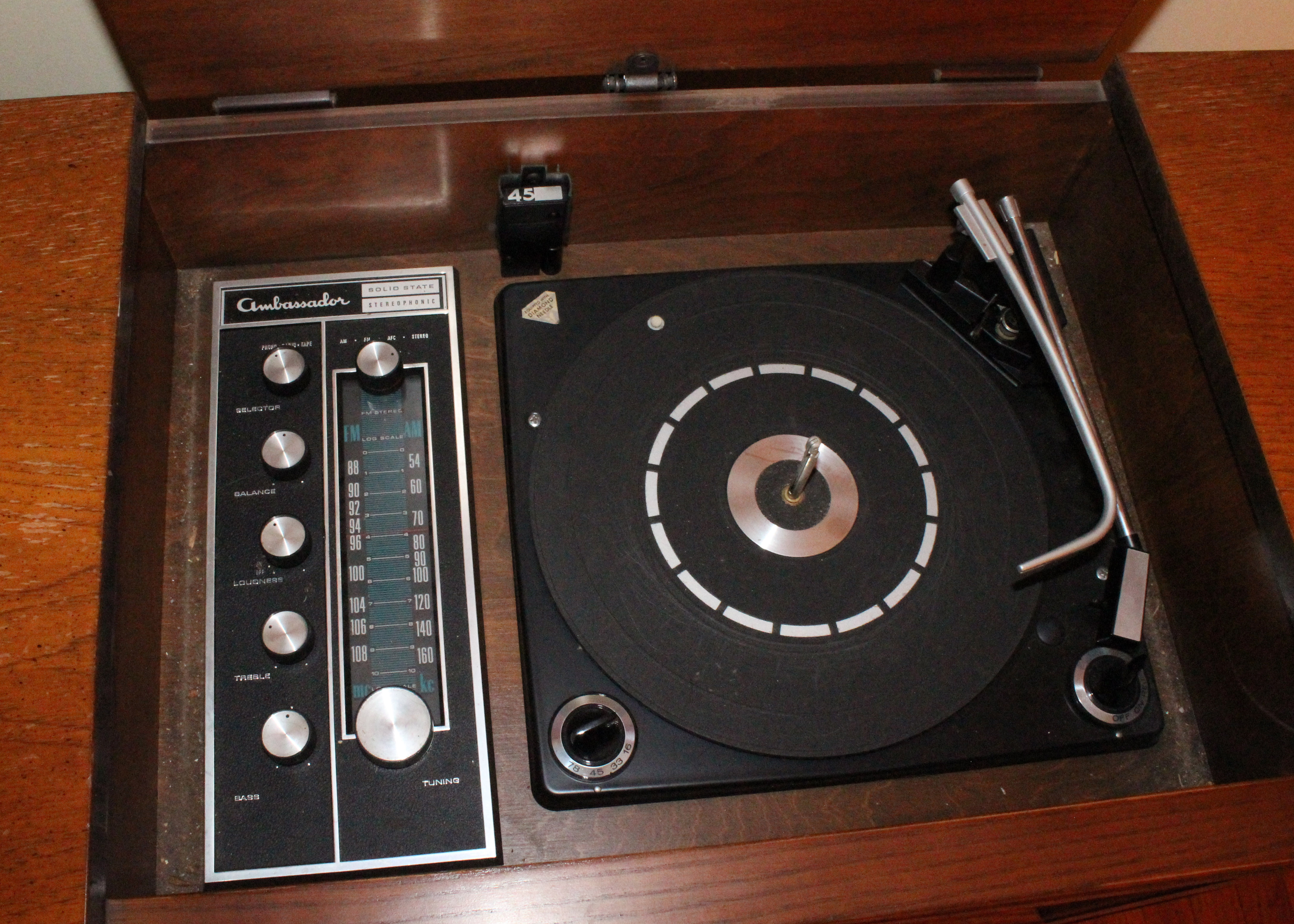 Vintage Ambassador Radio and Turntable Console