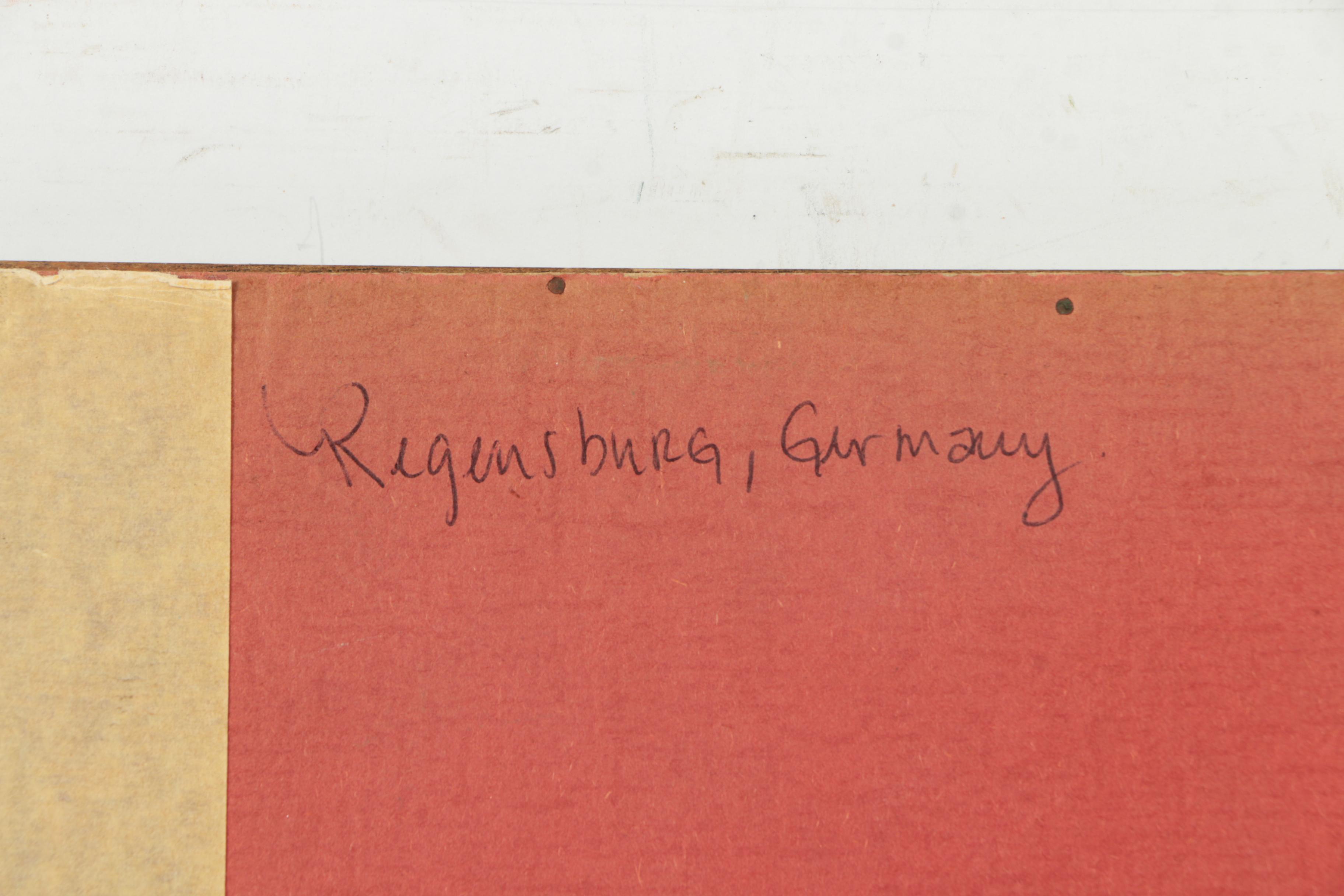 Hand Colored Etching "Regensburg Dom"