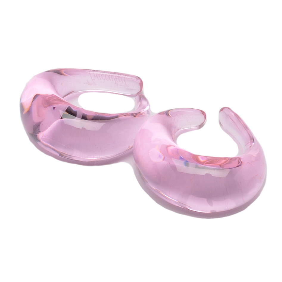 Pair of Baccarat Crystal Boucle "Beryl-Rose" Earrings