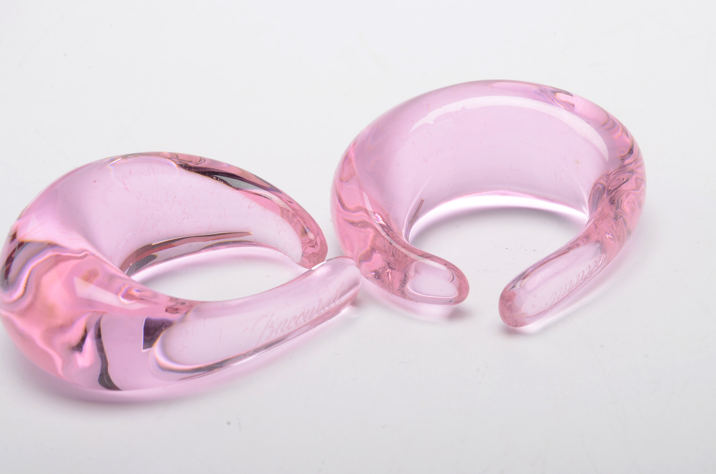 Pair of Baccarat Crystal Boucle "Beryl-Rose" Earrings