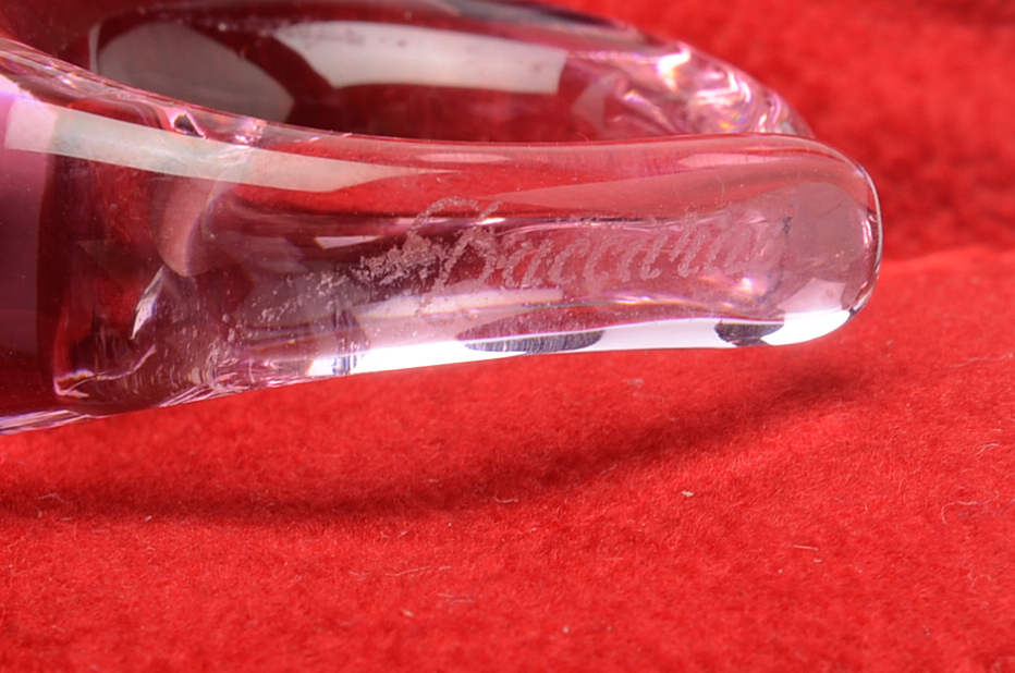 Pair of Baccarat Crystal Boucle "Beryl-Rose" Earrings