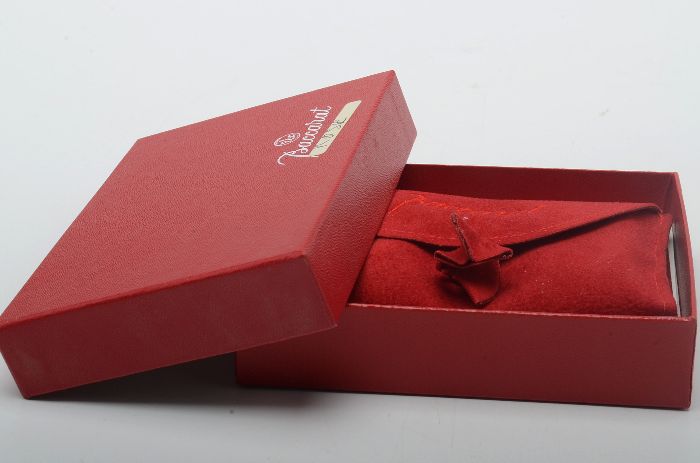 Pair of Baccarat Boucle "Aigue Marine" Crystal Earrings