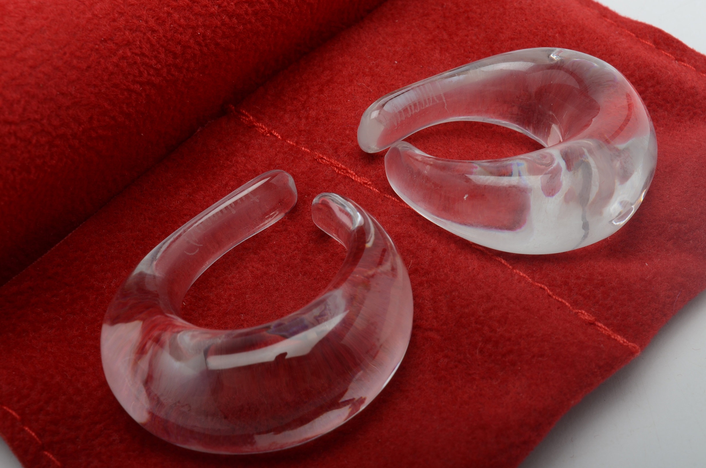 Pair of Baccarat "Claire" Crystal Earrings