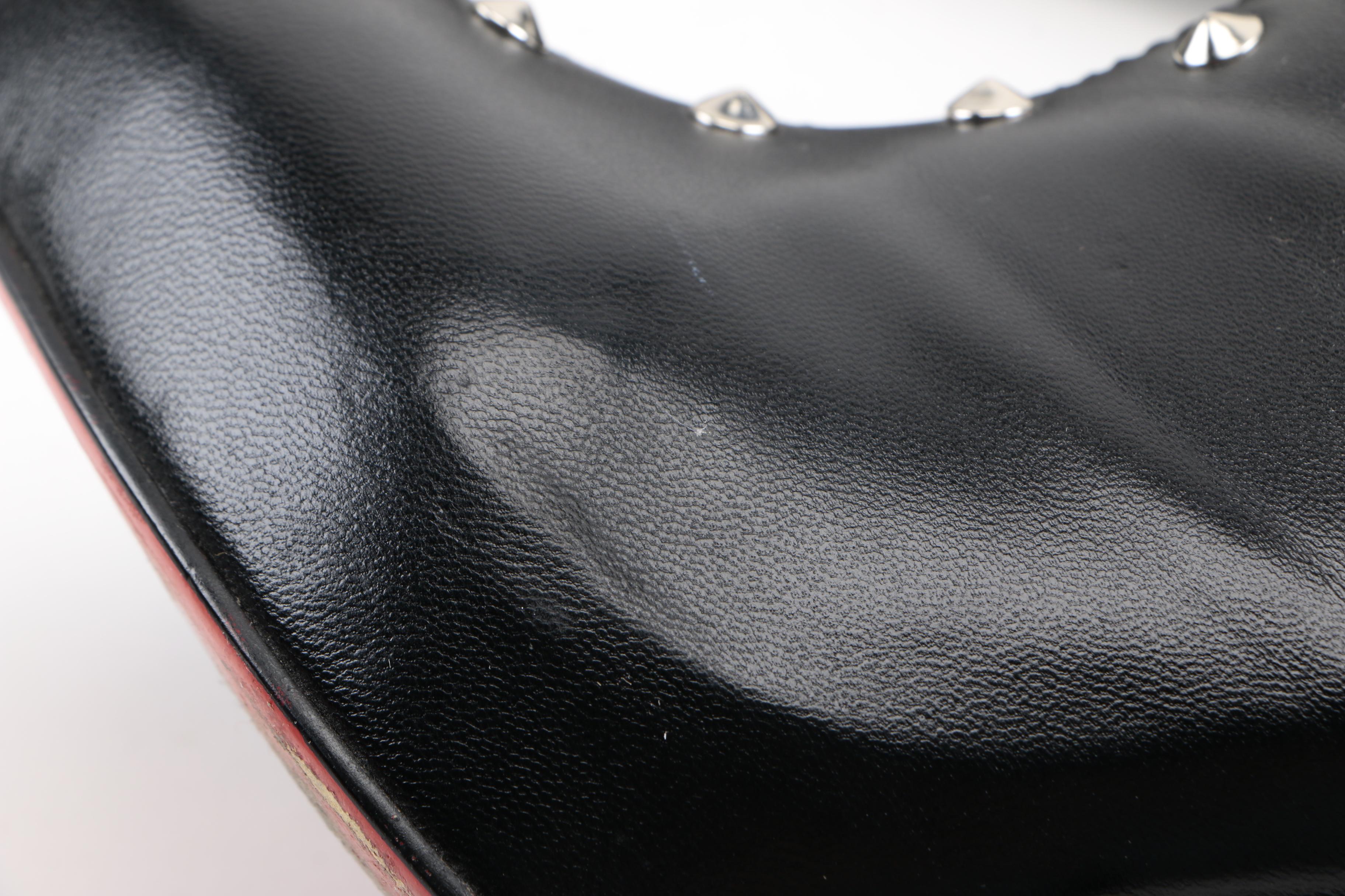 Christian Louboutin Leather Studded Thigh High Boots