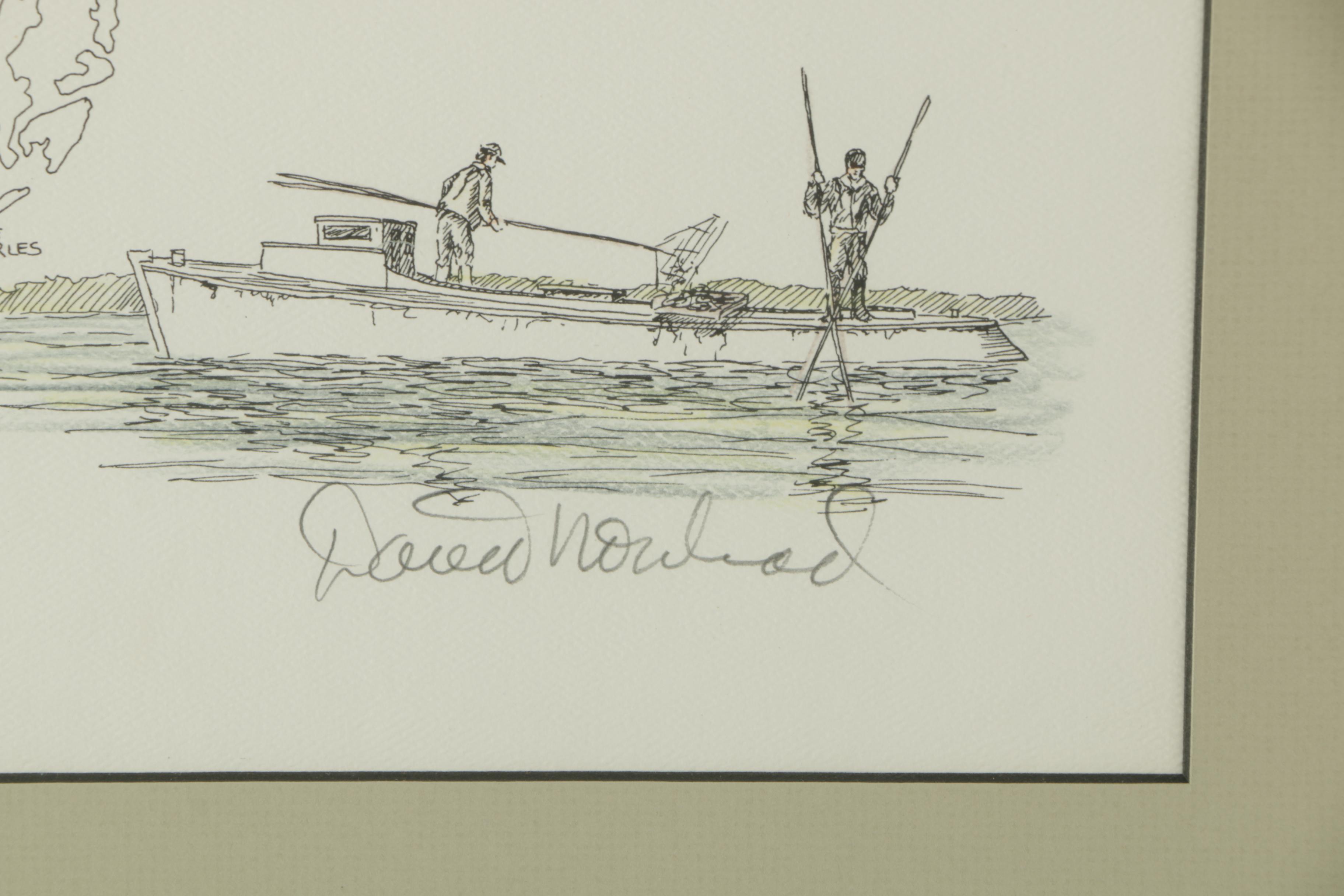 David Morehead Lithograph "Harvest of the Chesapeake"