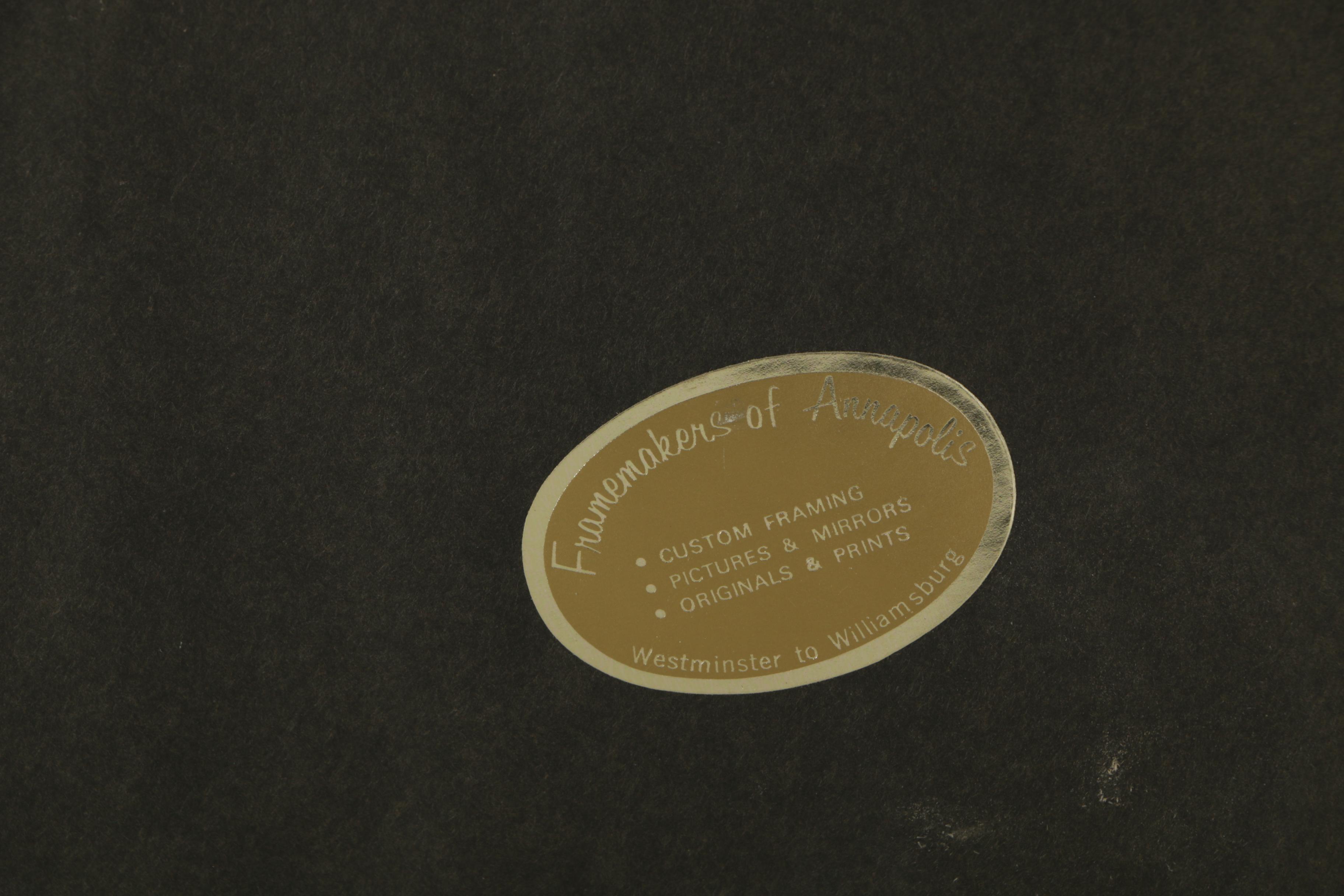 David Morehead Lithograph "Harvest of the Chesapeake"