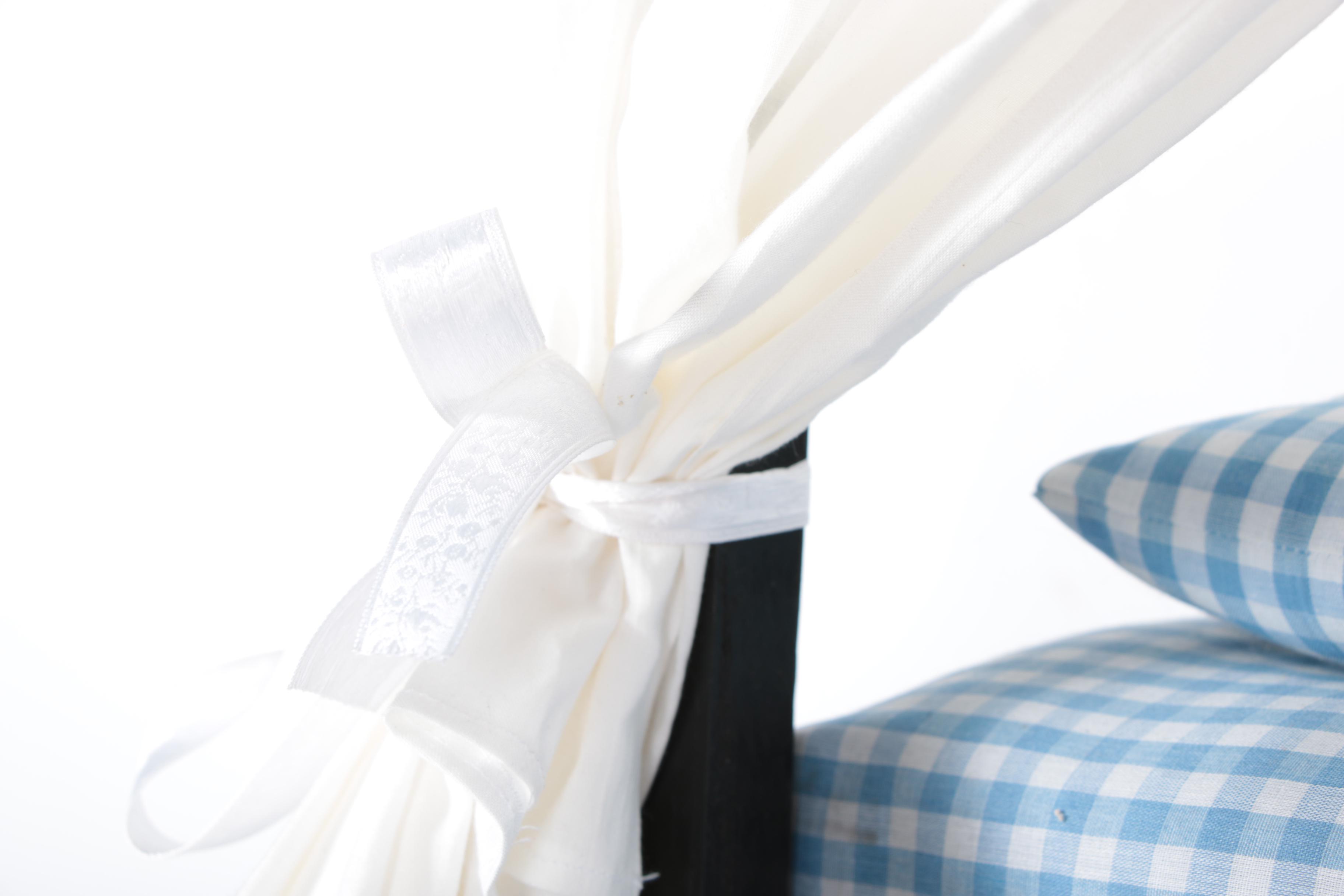 Battat Saddled Horse and a Four Poster Doll Bed