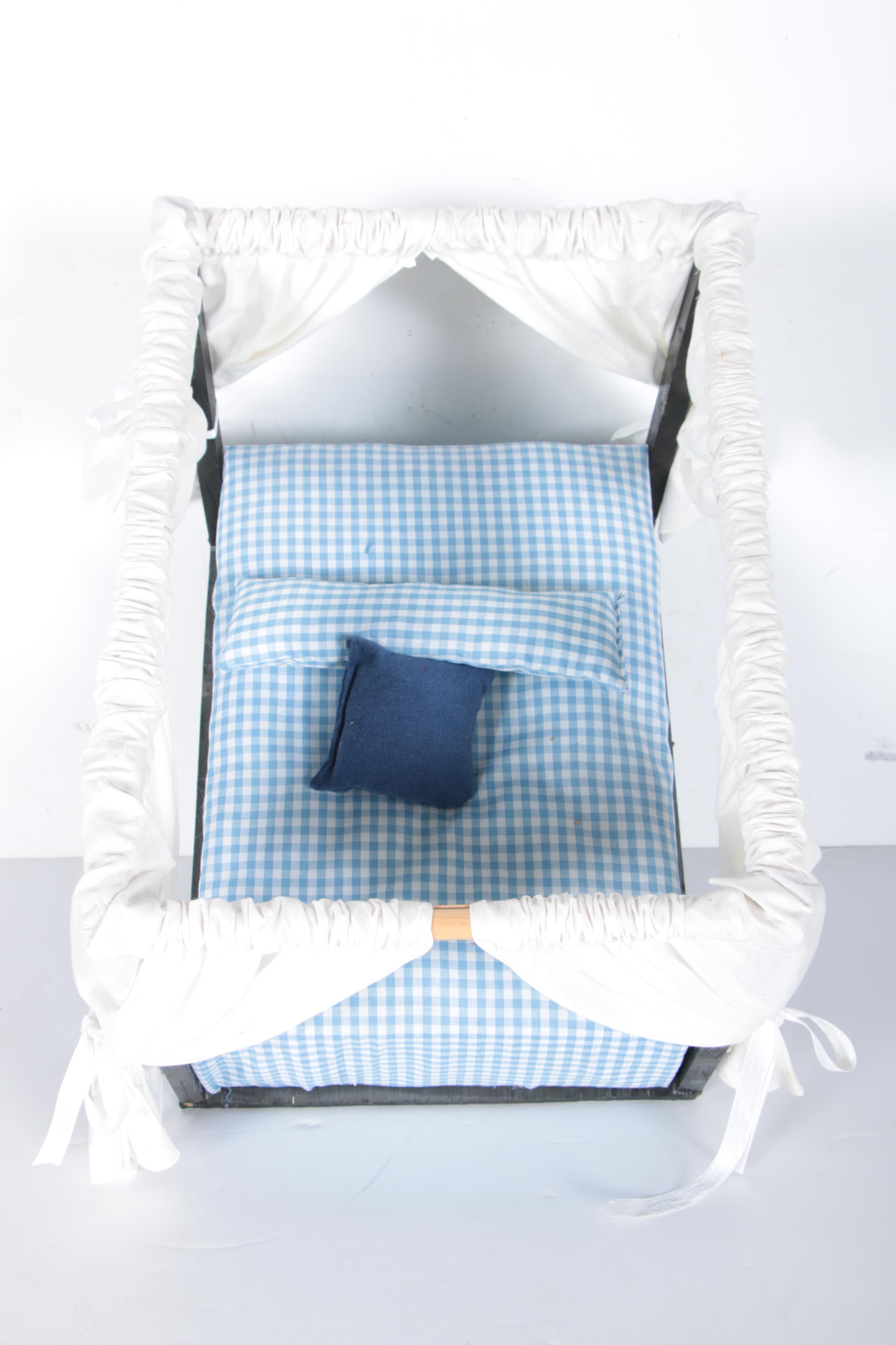 Battat Saddled Horse and a Four Poster Doll Bed