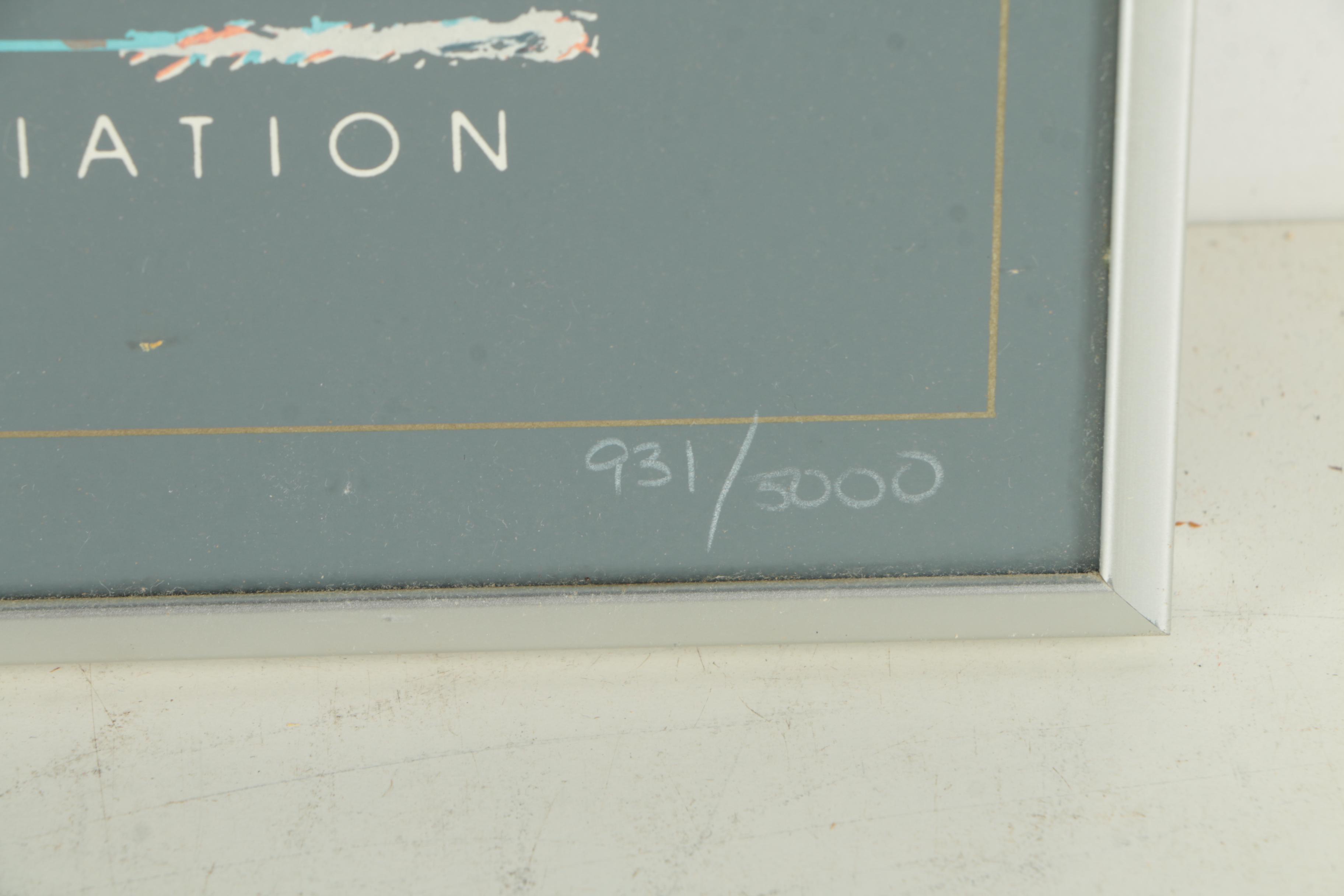 Limited Edition Giclee Print After Wallin Poster For The 1984 Boston Marathon