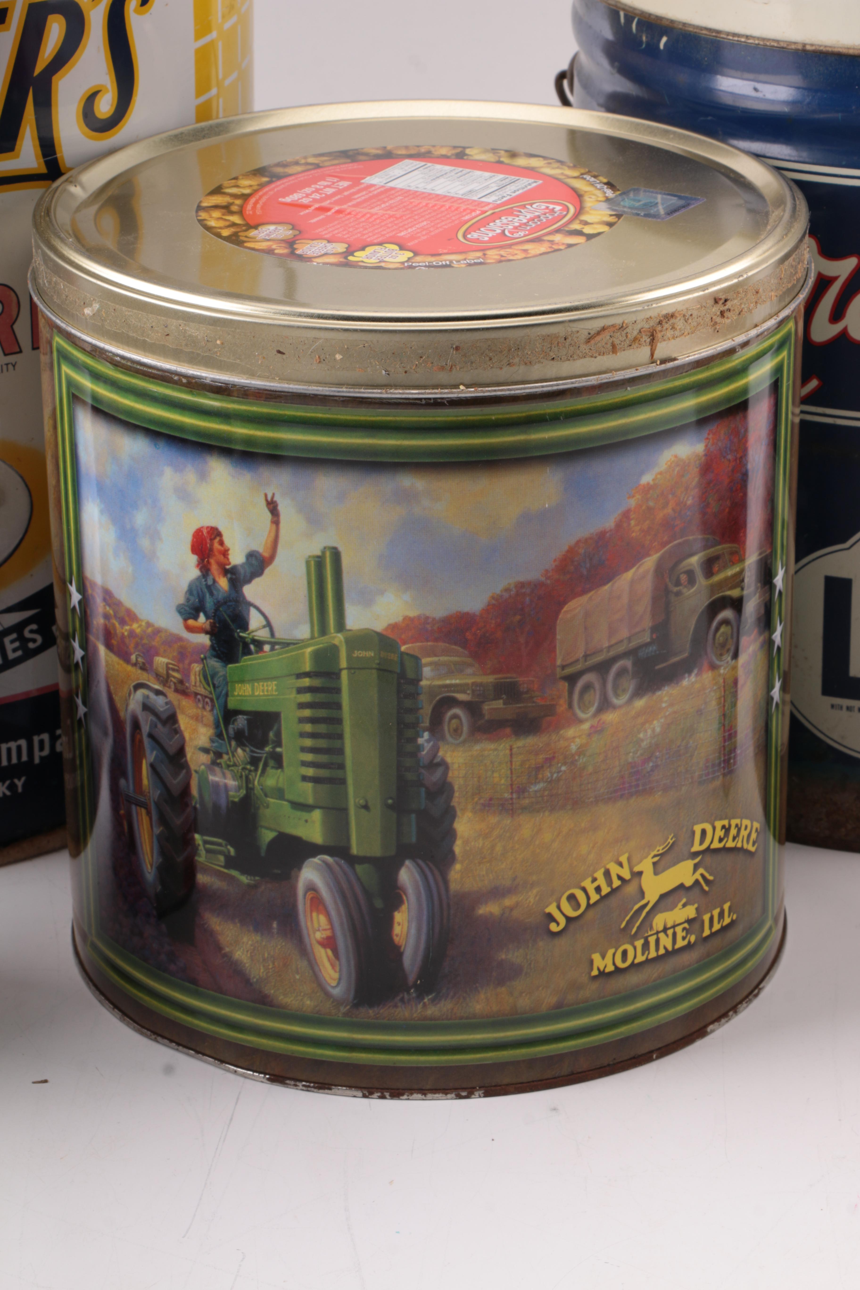 Fischer's Pure Lard and Six Additional Tin Advertising Pieces
