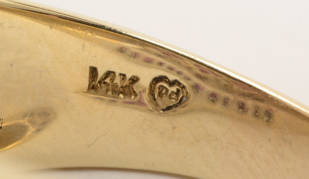 14K Yellow Gold Natural Ruby Diamond Band Ring