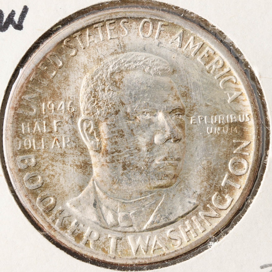 1946 D Booker T. Washington Commemorative Silver Half Dollar