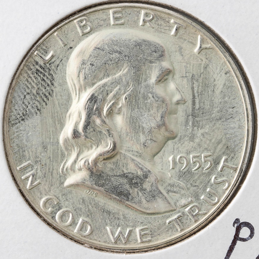 1955 Franklin Silver Half Dollar Proof Coin