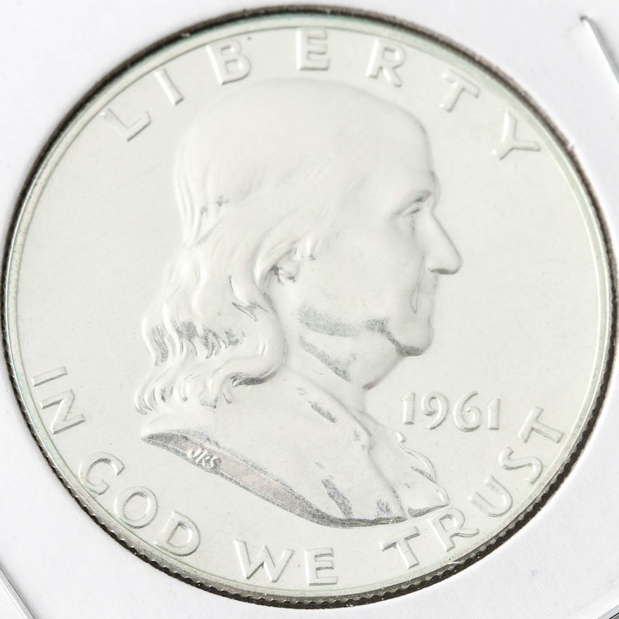 1961 Franklin Silver Half Dollar Proof Coin