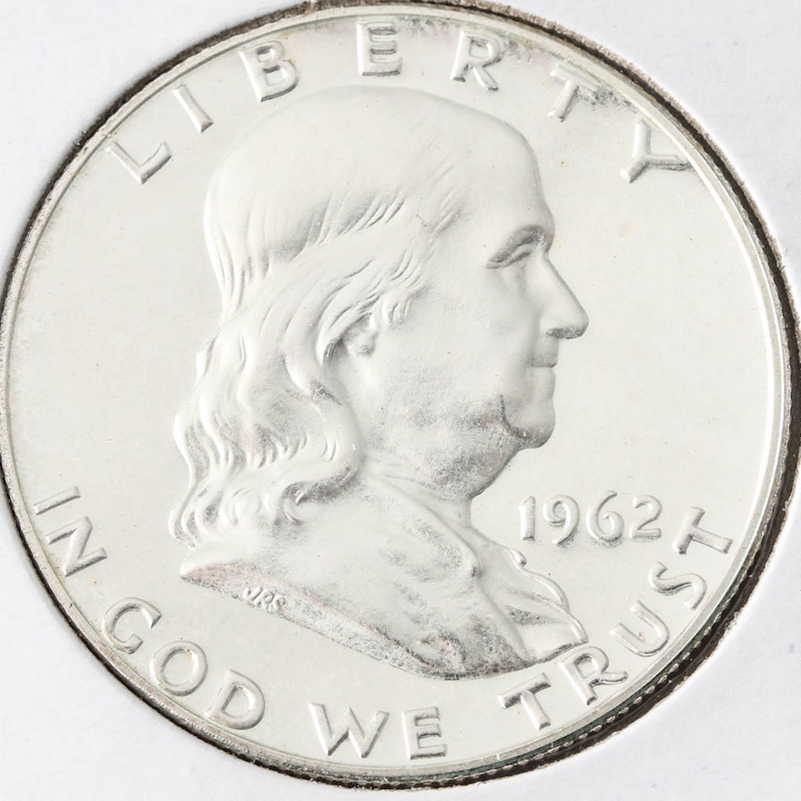 1962 Franklin Silver Half Dollar Proof Coin