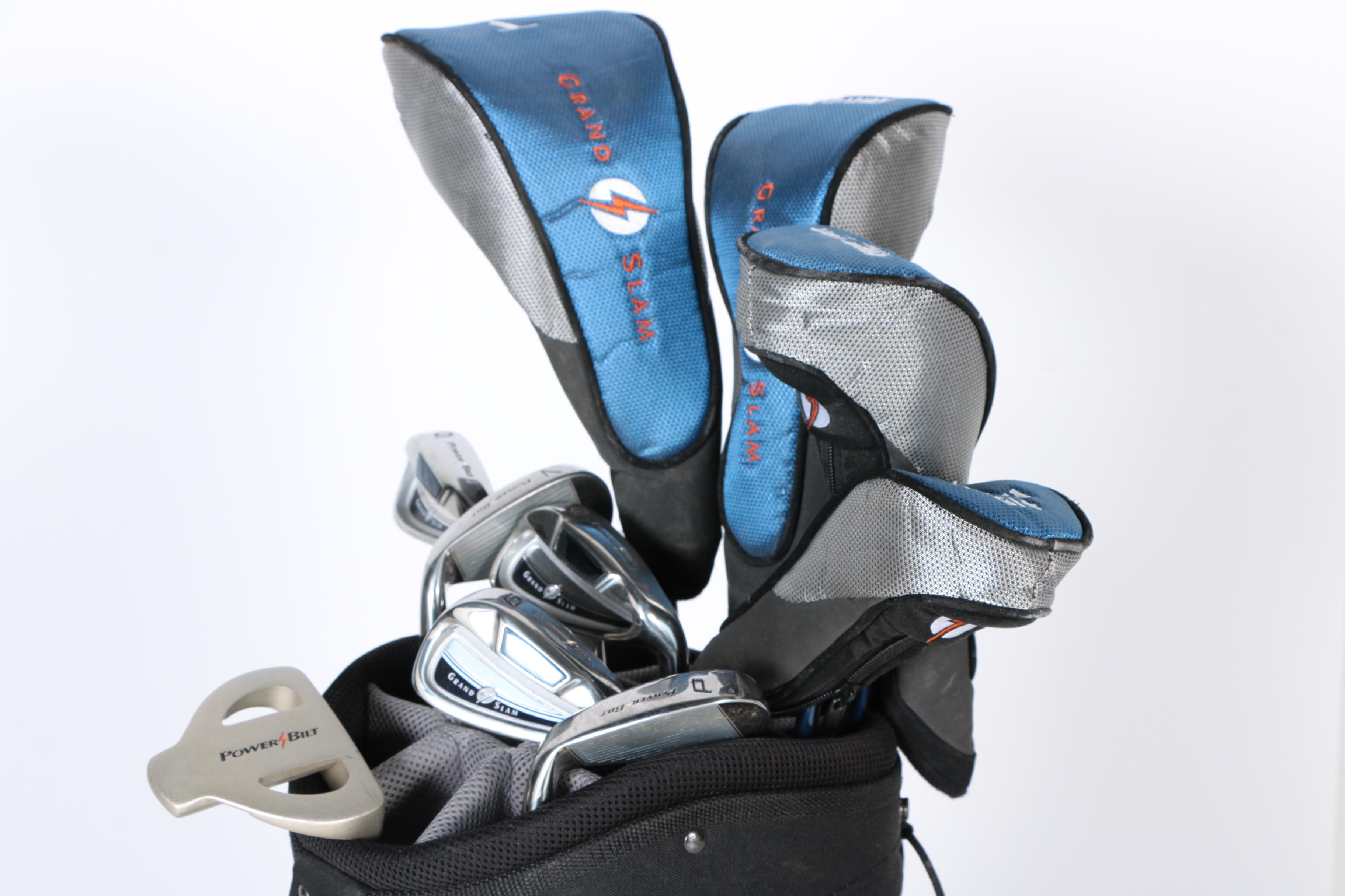 Nike Golf Bag with Clubs & Wilson Shag Bag